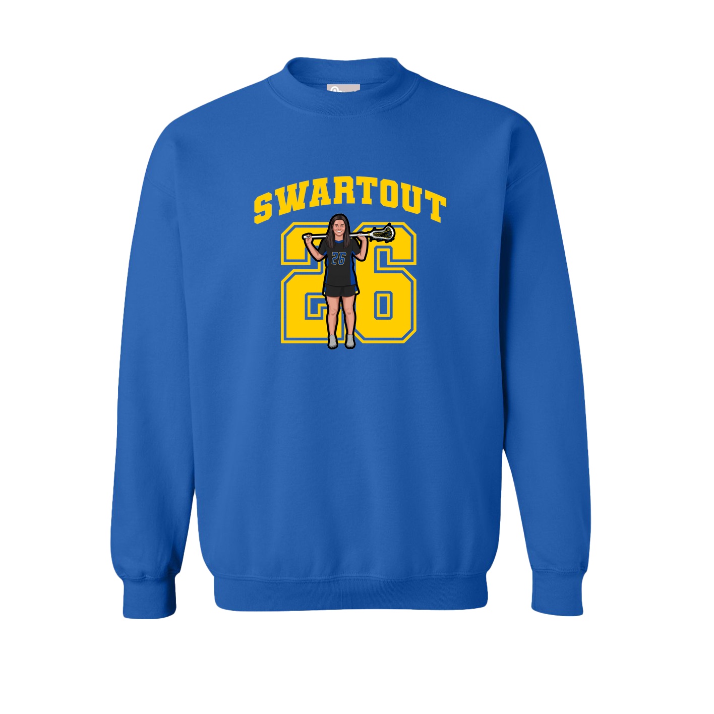 Fleece Crew — Number in Royal