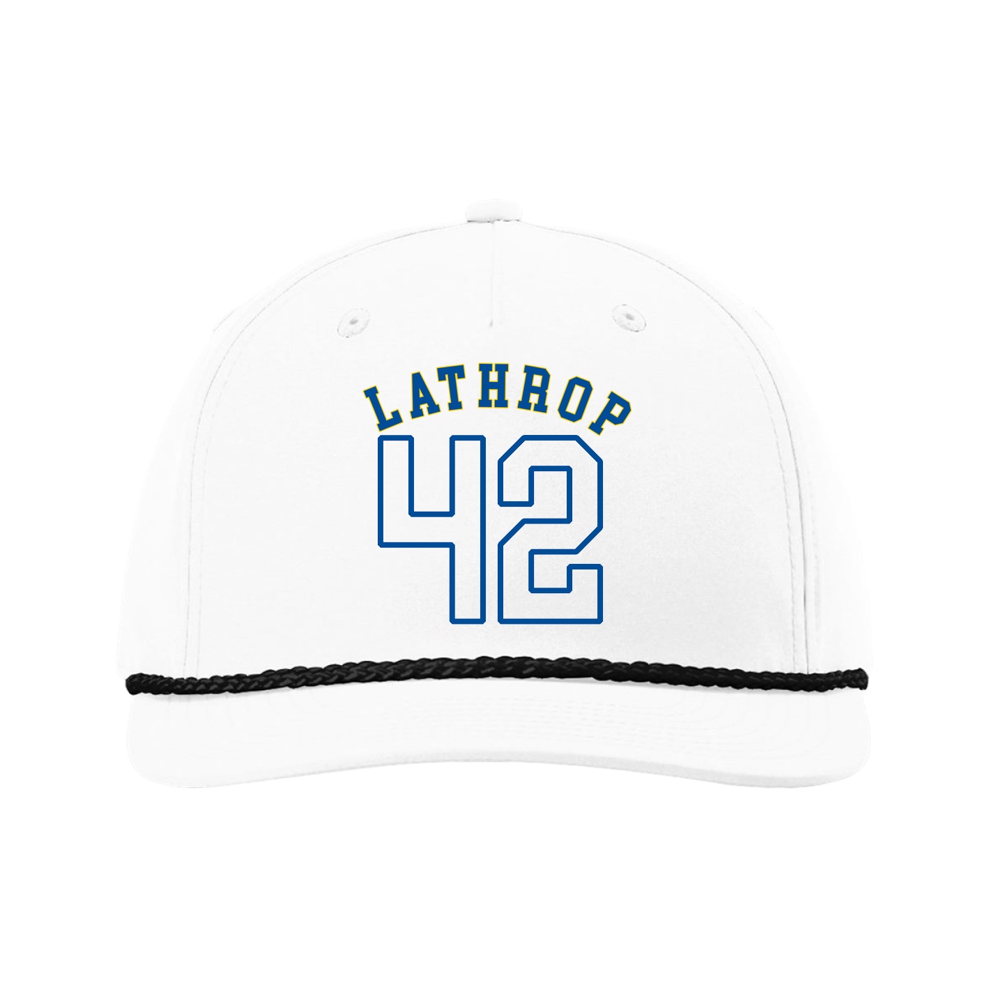Five-Panel Classic Rope Cap — Shirsey Arch in White