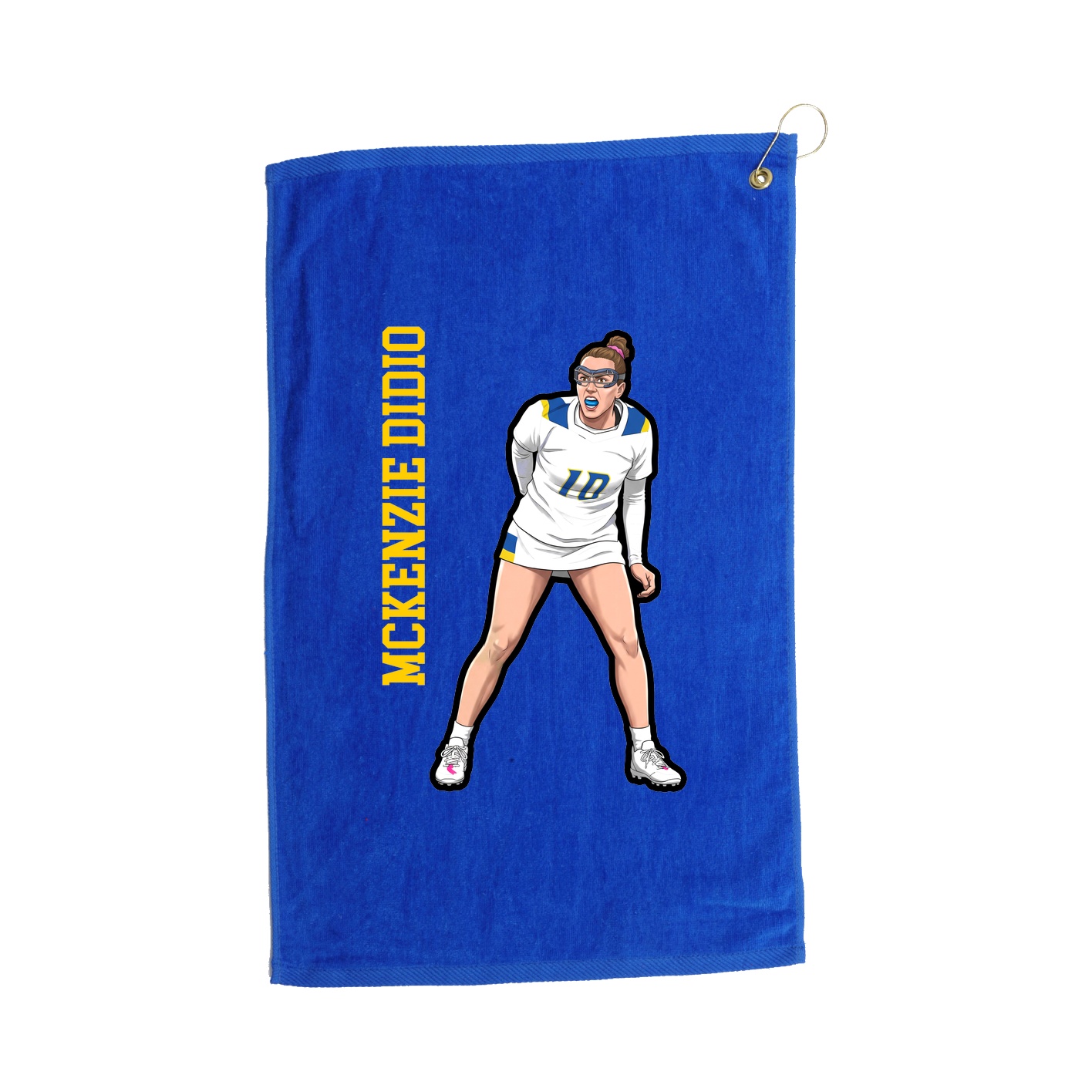 Golf Towel — Name Vertical in Royal