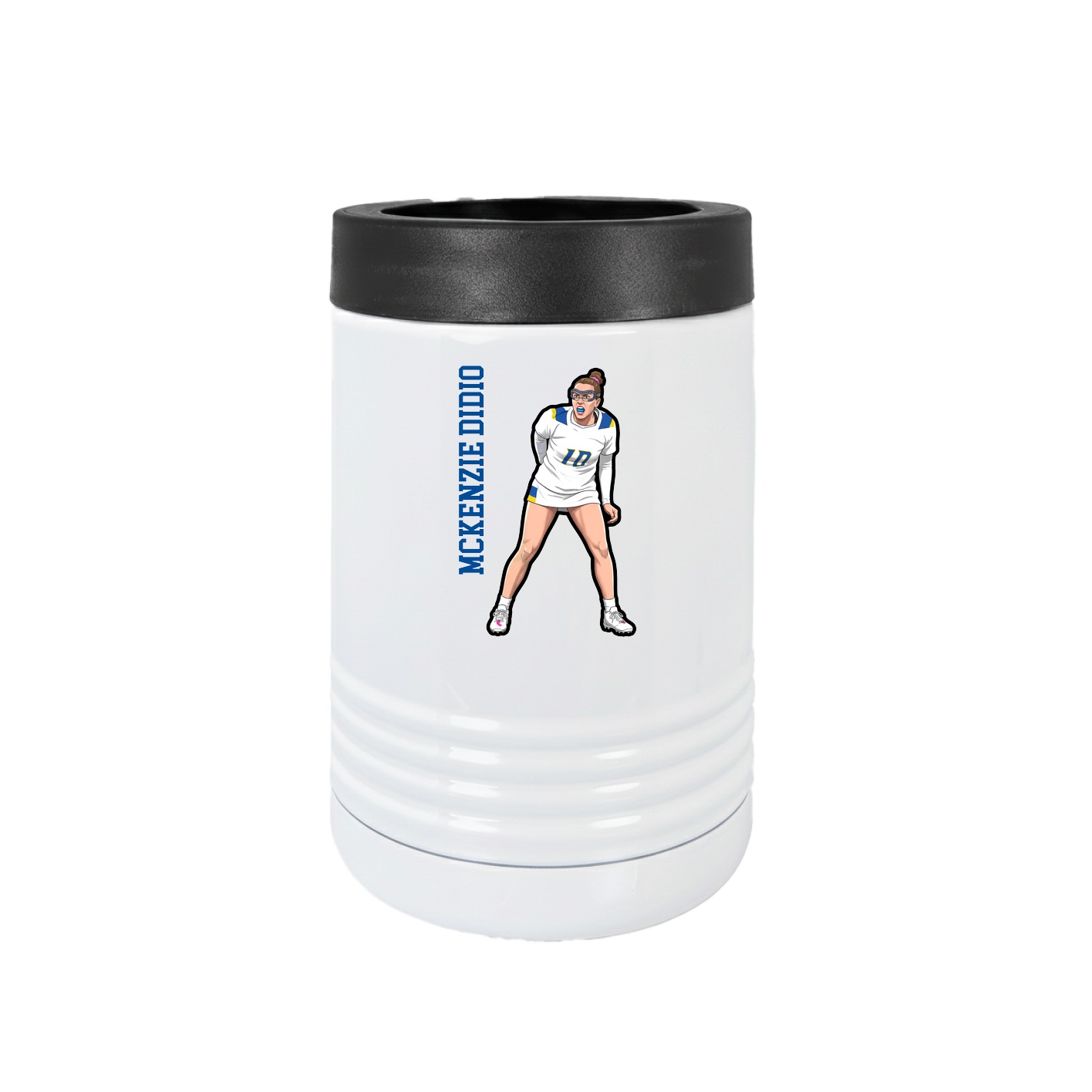 Beverage Holder — Name Vertical in White