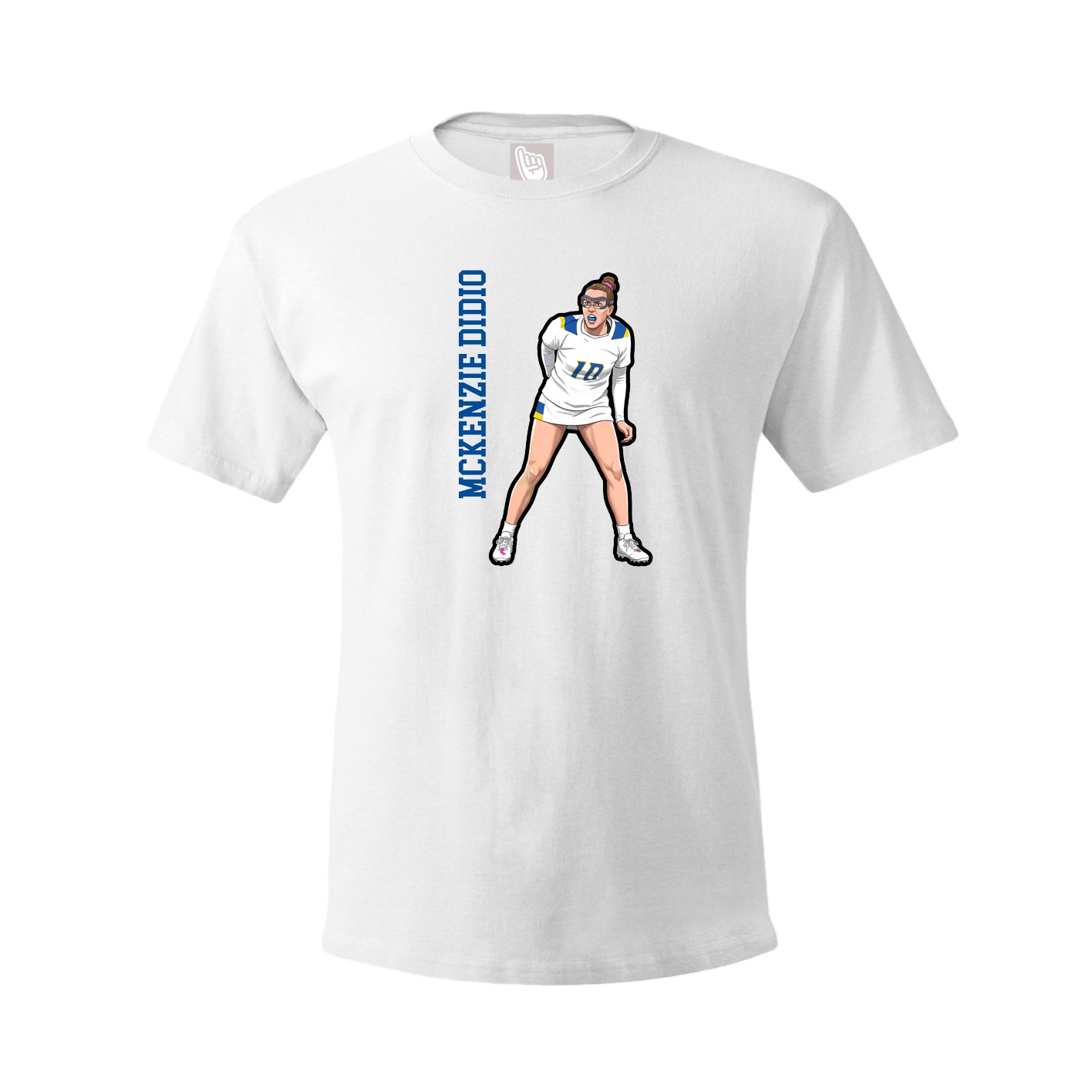 Youth Tee — Name Vertical in White