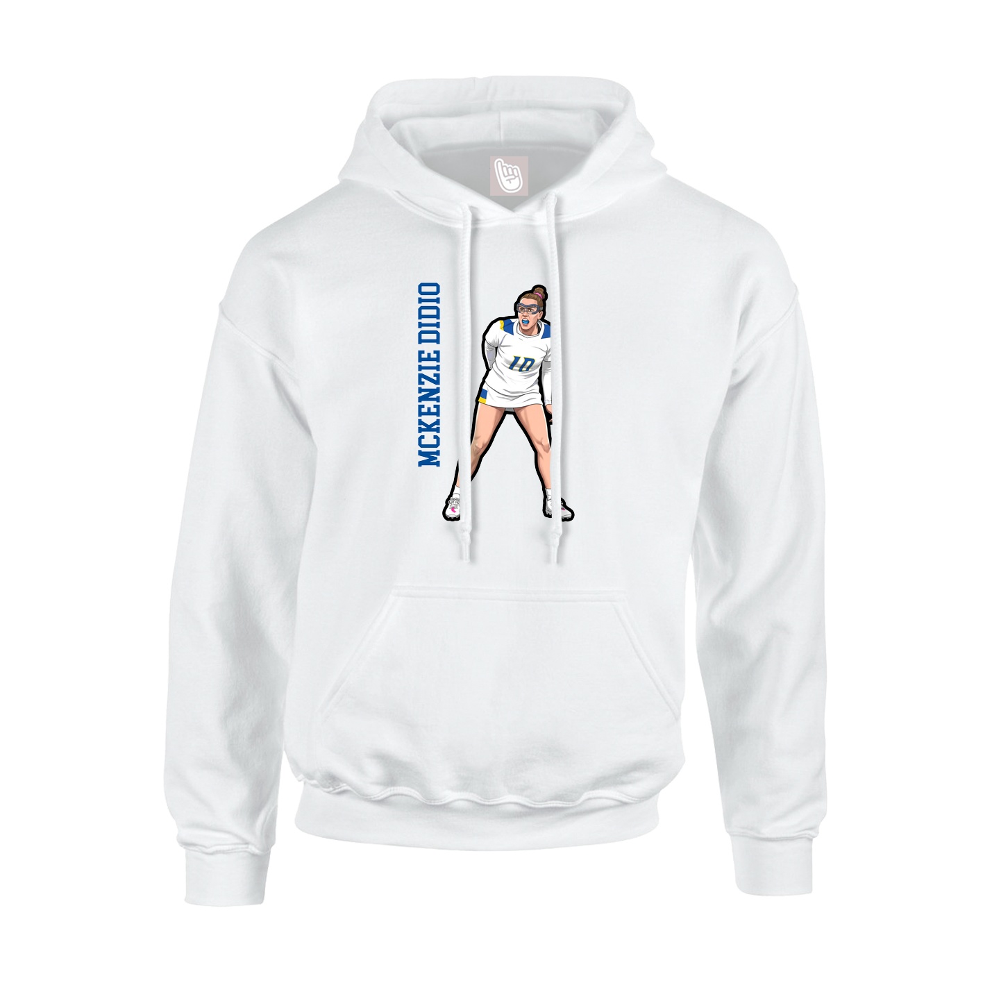 Youth Hoodie — Name Vertical in White