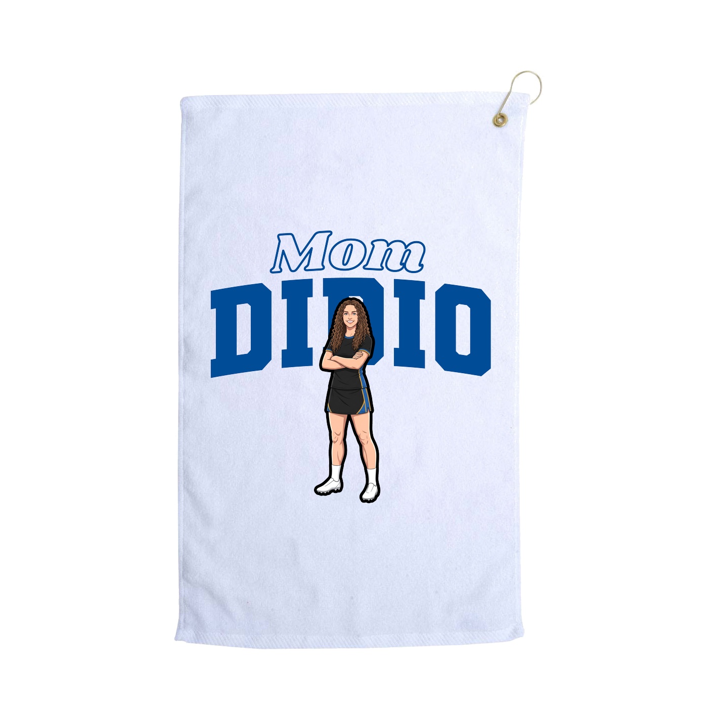 Golf Towel — Mothers Day Block in White