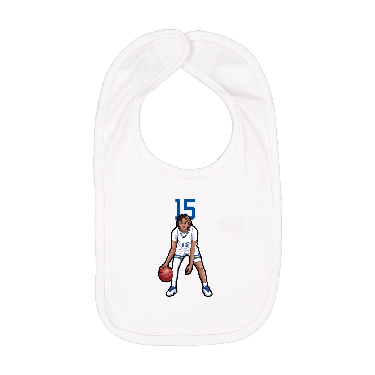 Infant Bib — Number Top in White