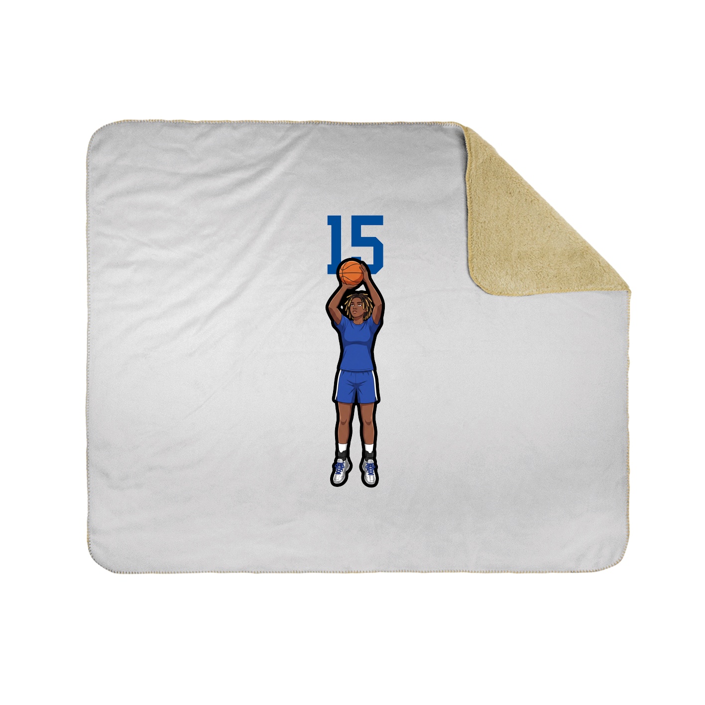 Throw Blanket — Number Top in White