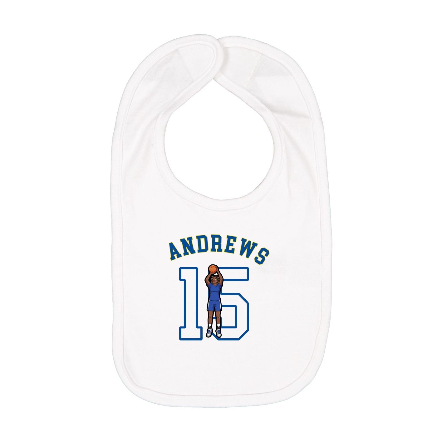 Infant Bib — Shirsey Arch in White