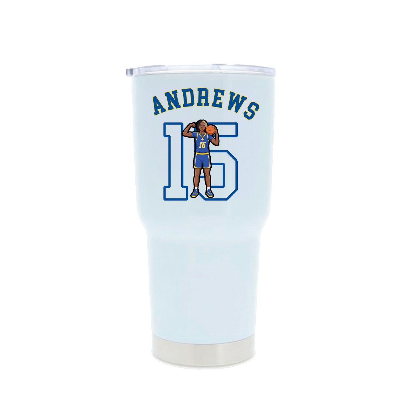 30oz Stainless Steel Tumbler — Shirsey Arch in White