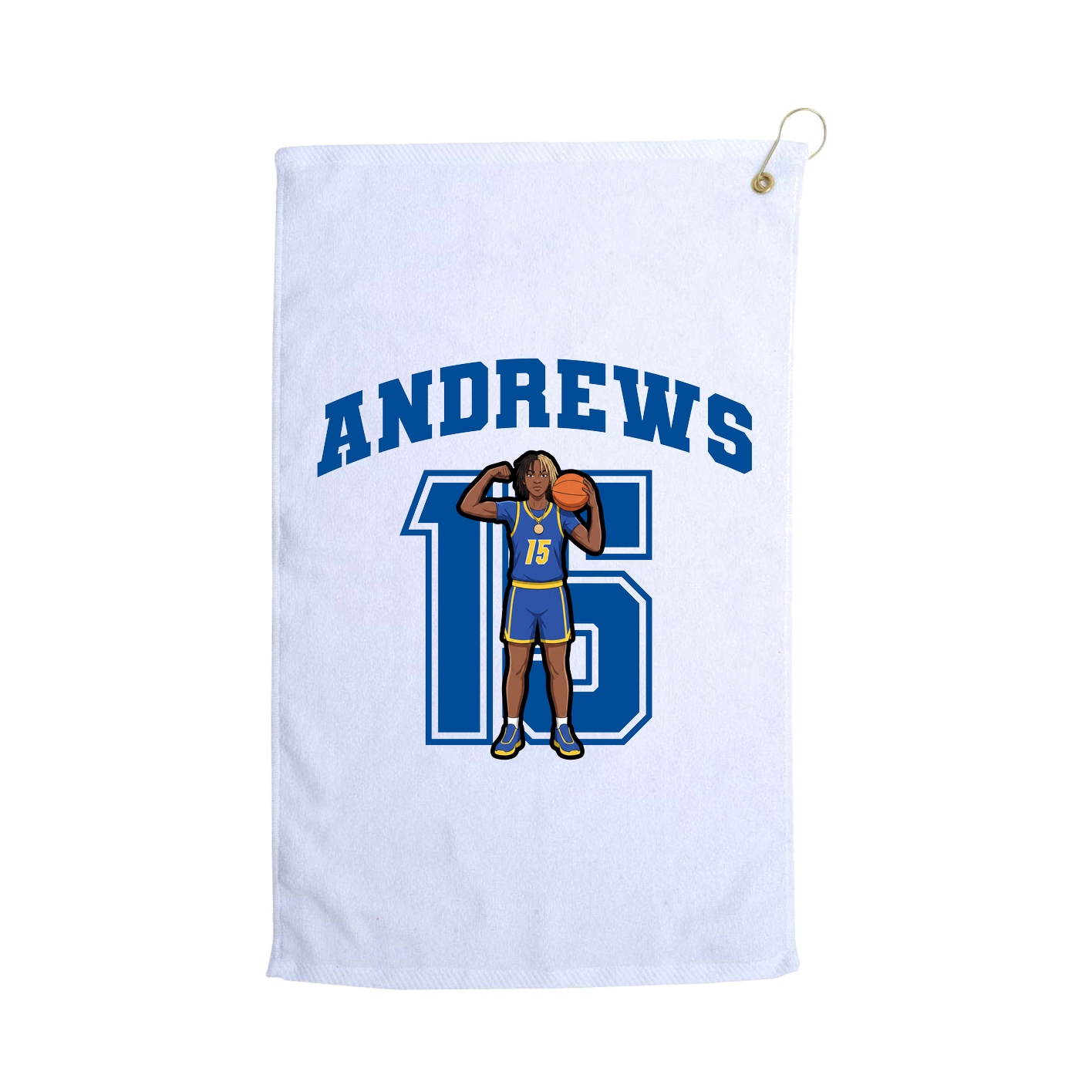 Golf Towel — Number in White
