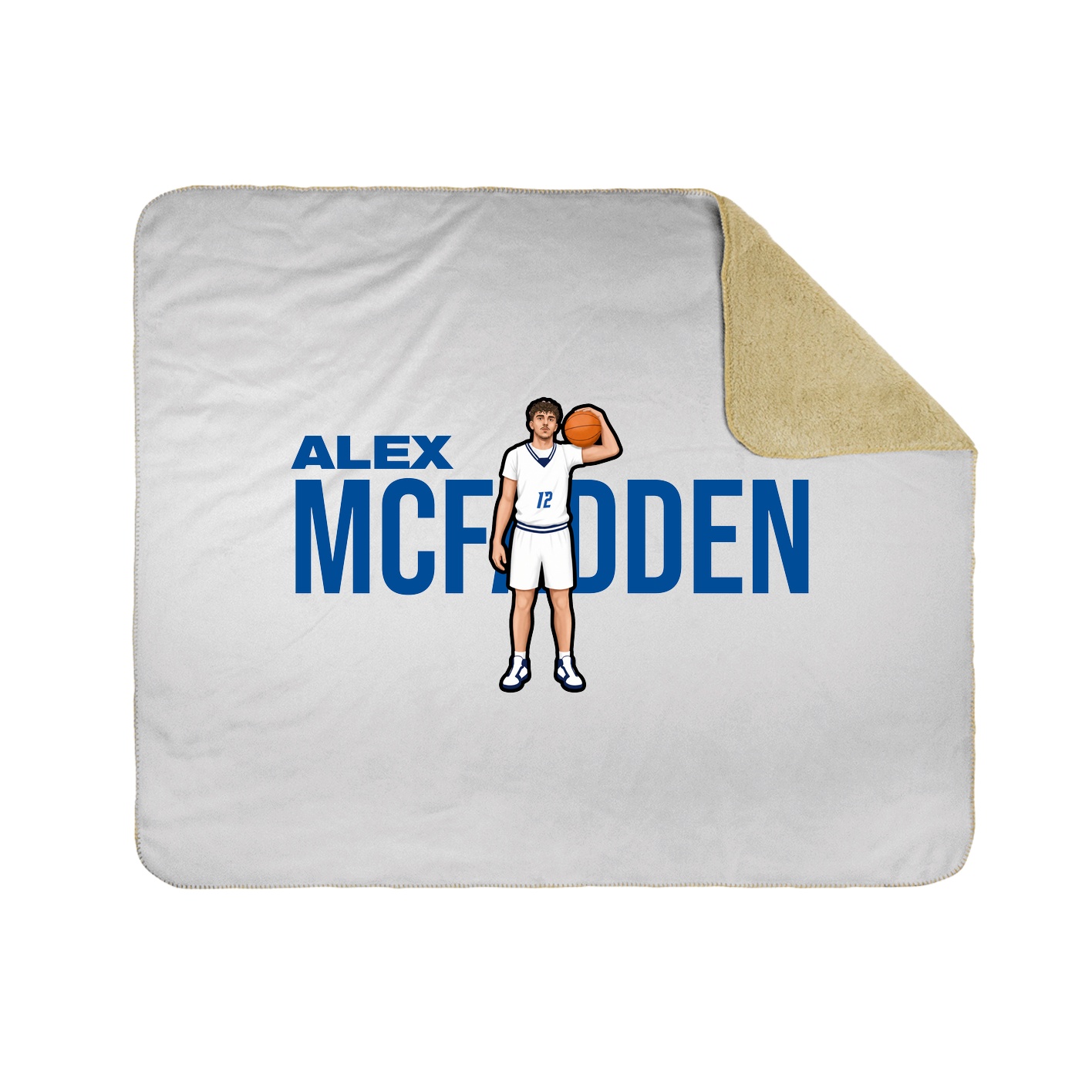 Throw Blanket — Player Name in White