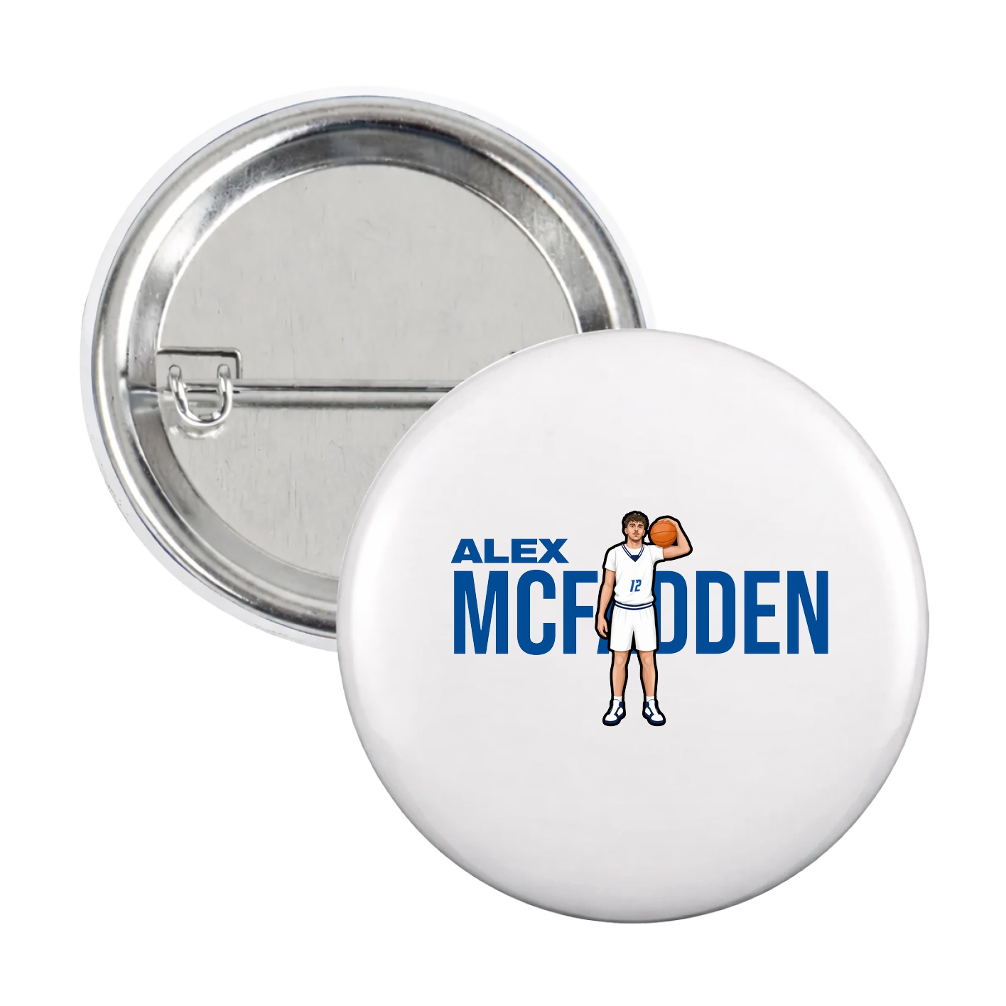Game Day Button — Player Name in White