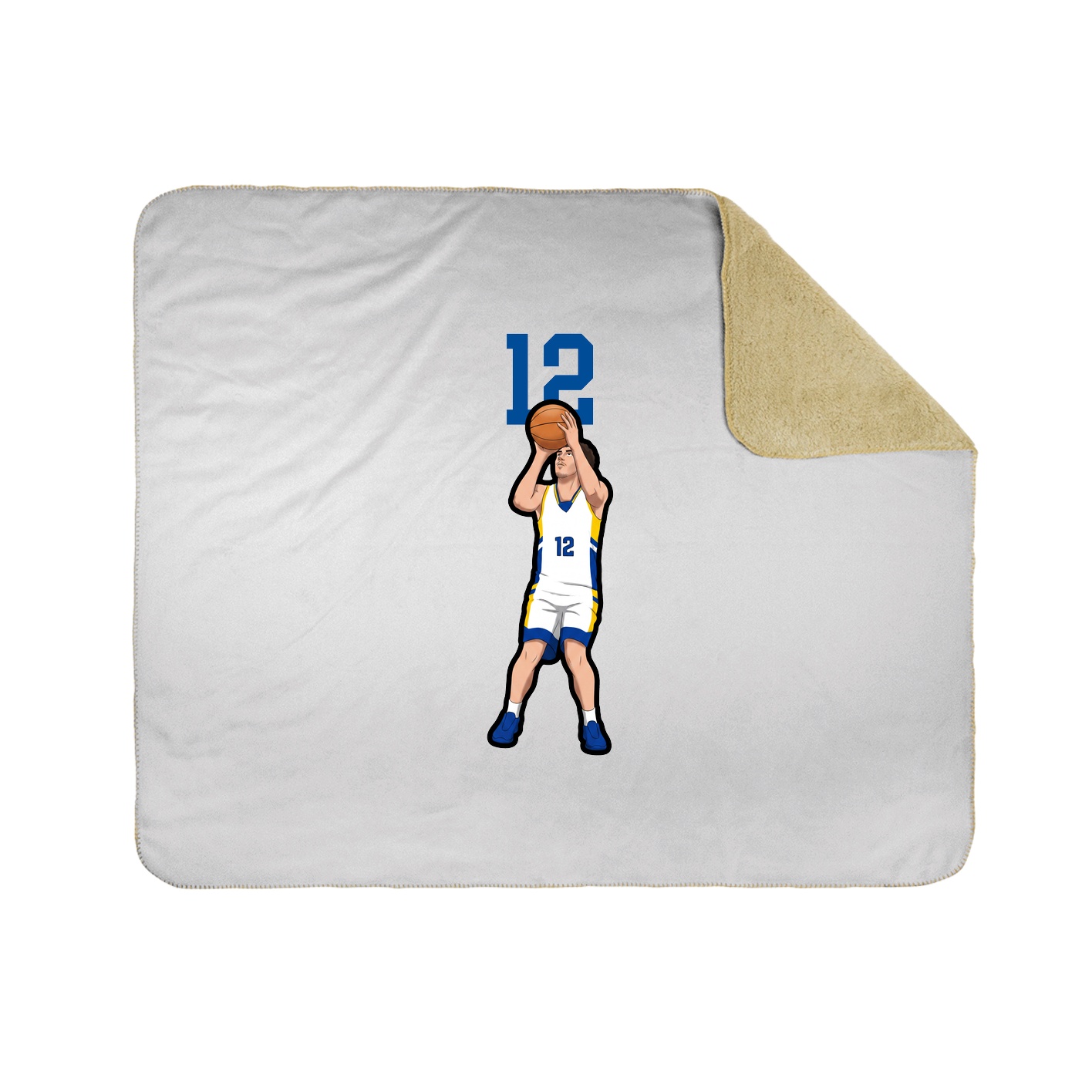 Throw Blanket — Number Top in White