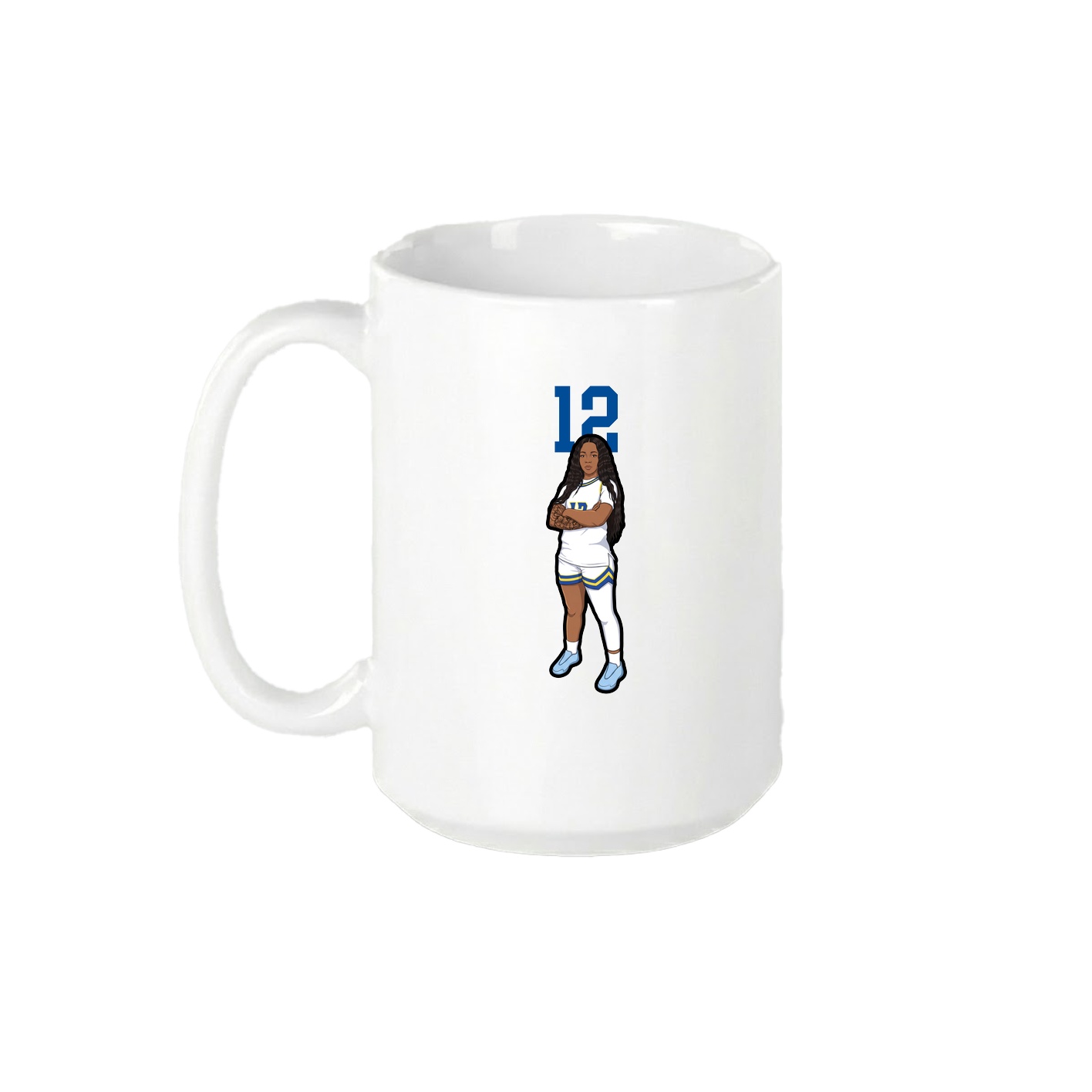 15oz Coffee Mug — Number Top in White