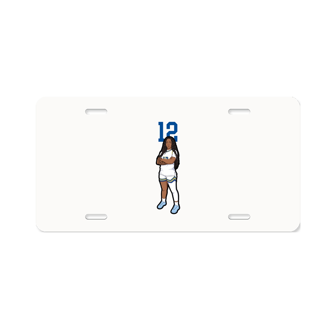 License Plate — Number Top in Classic
