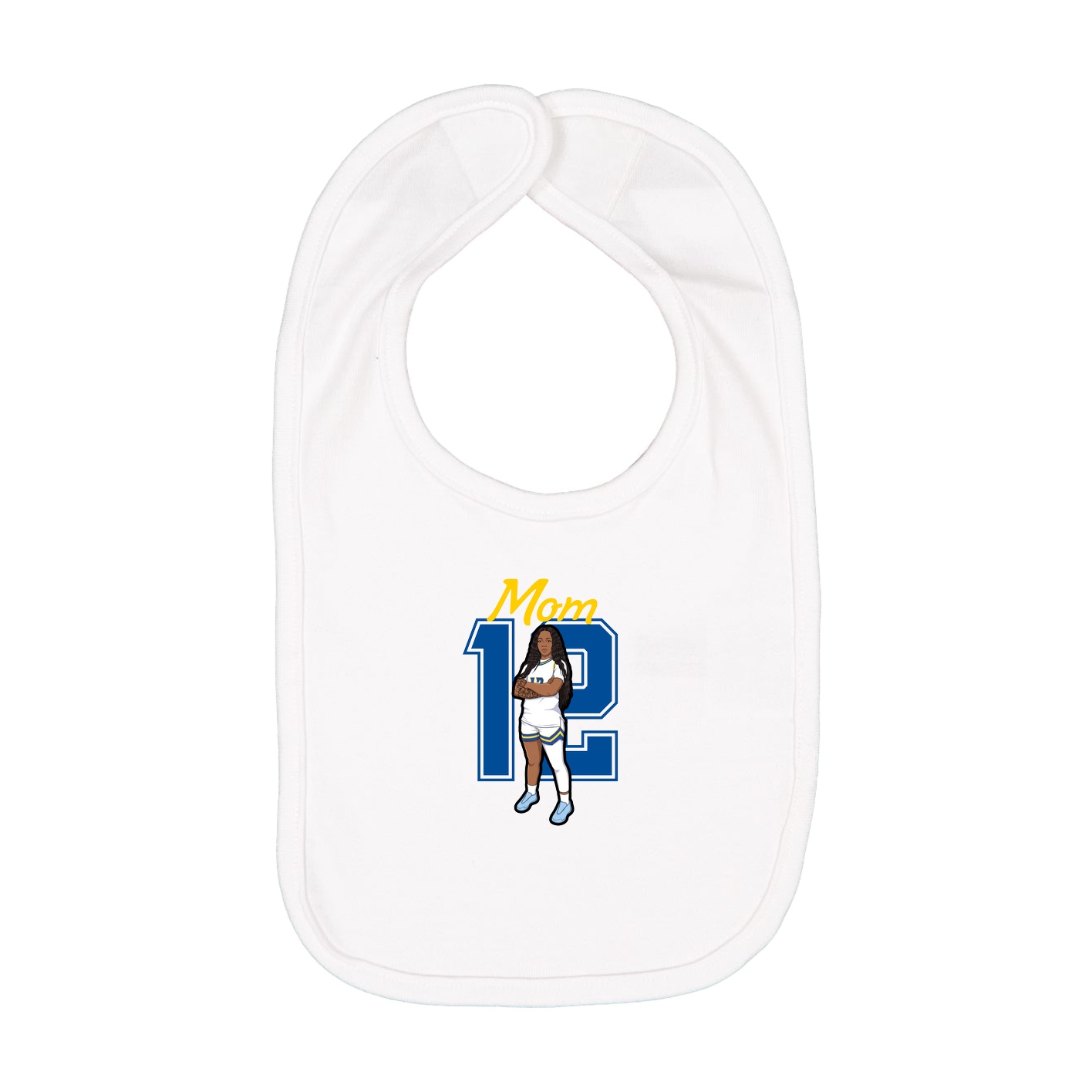 Infant Bib — Mothers Day Shirsey in White