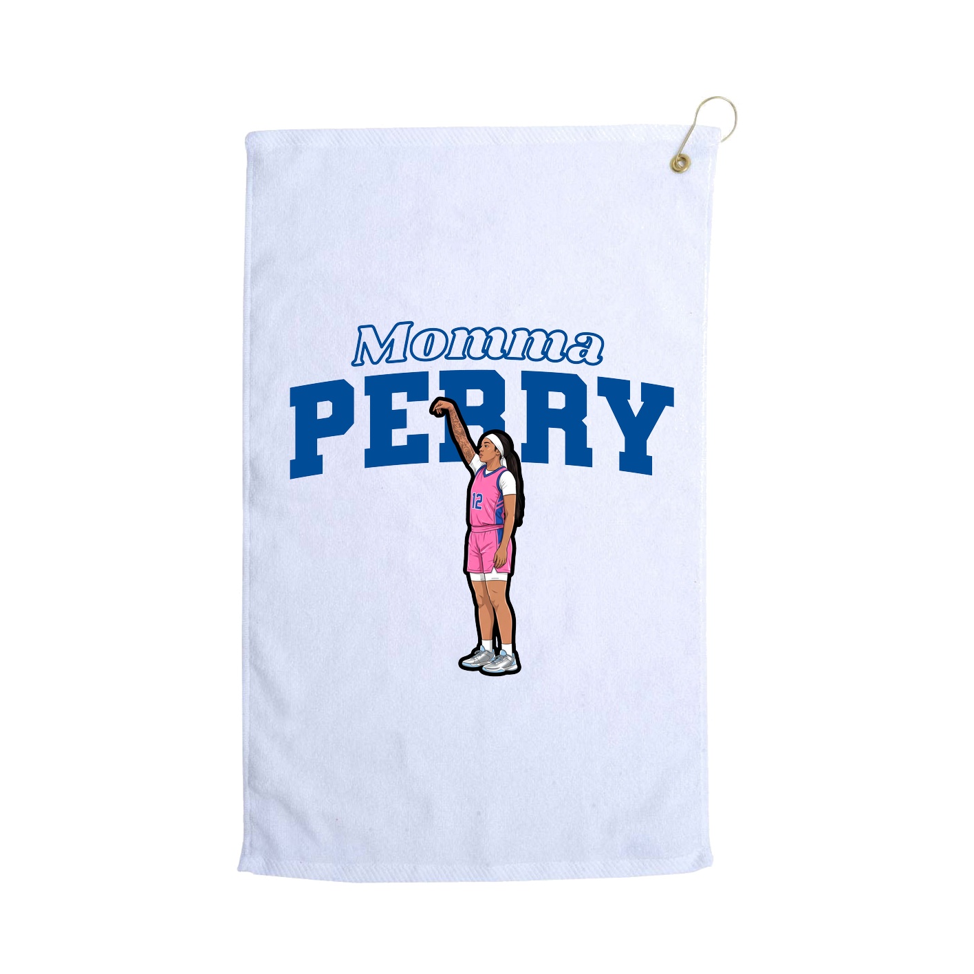 Golf Towel — Mothers Day Block in White