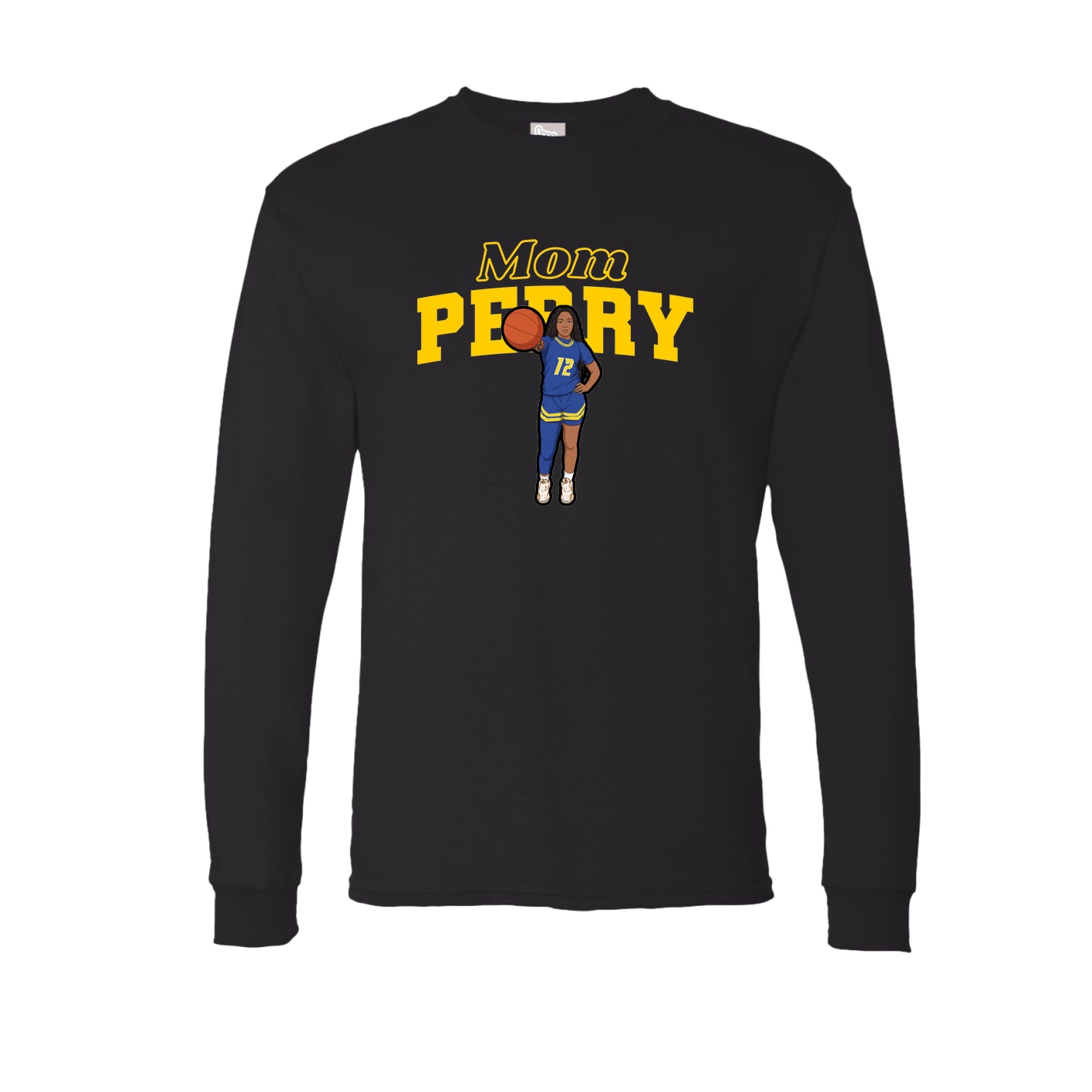 Long Sleeve Tee — Mothers Day Block in Black