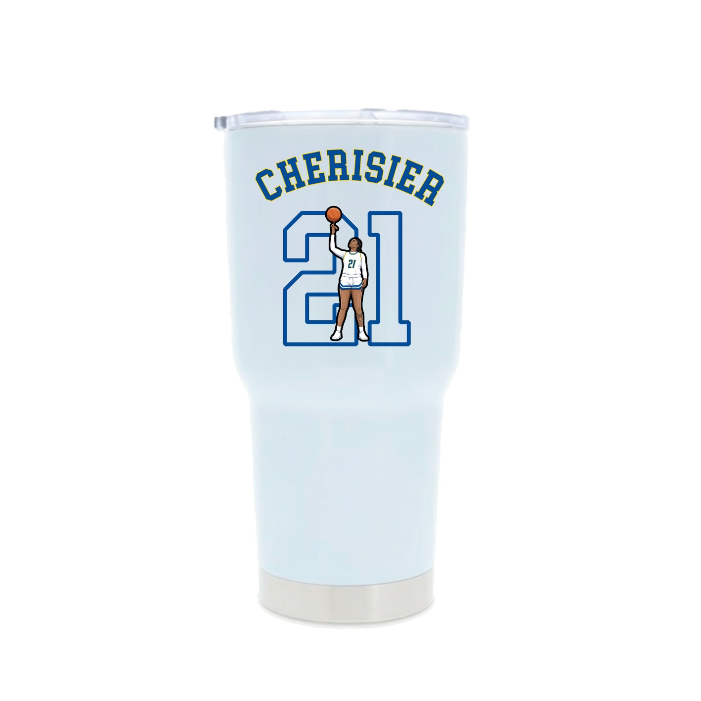30oz Stainless Steel Tumbler — Shirsey Arch in White