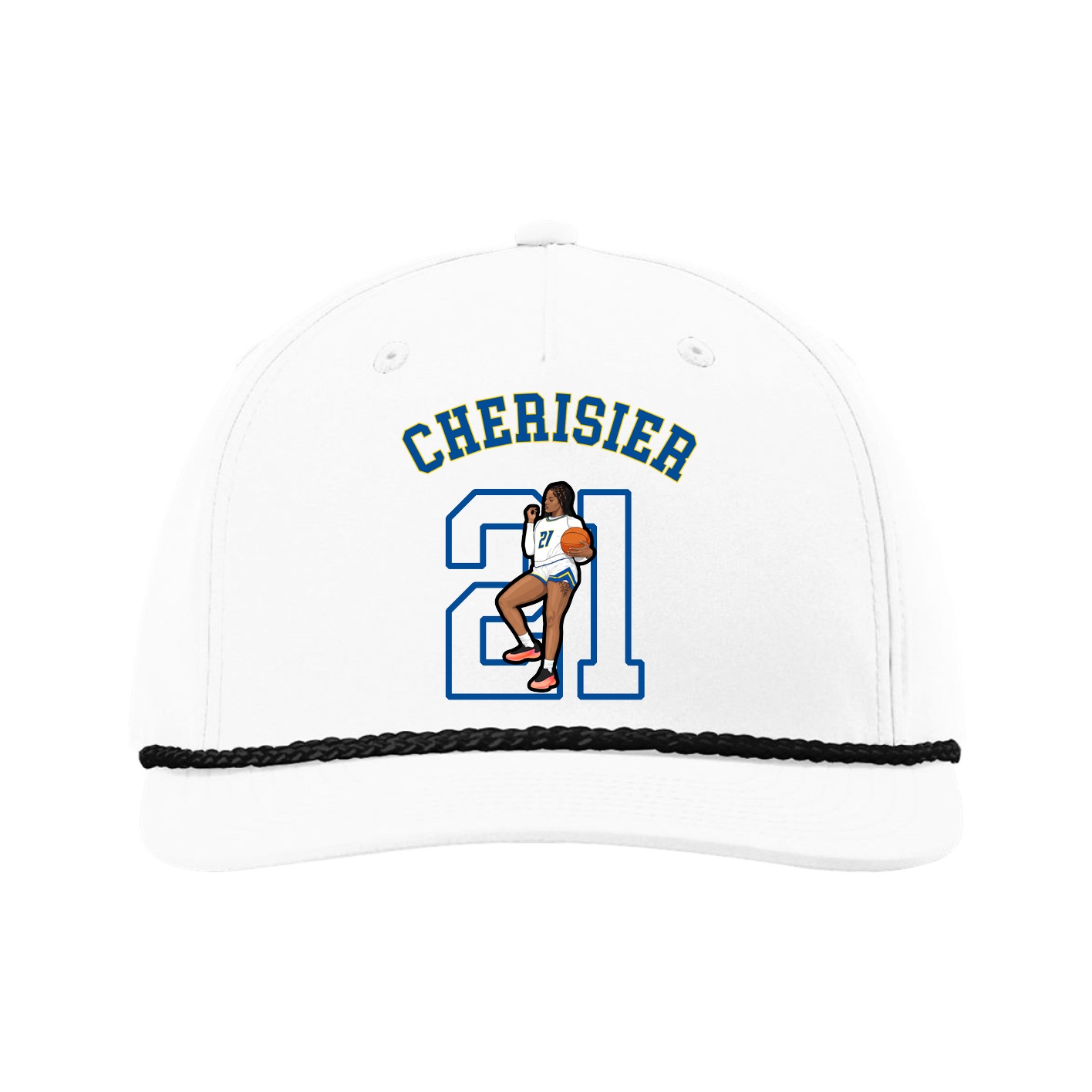 Five-Panel Classic Rope Cap — Shirsey Arch in White