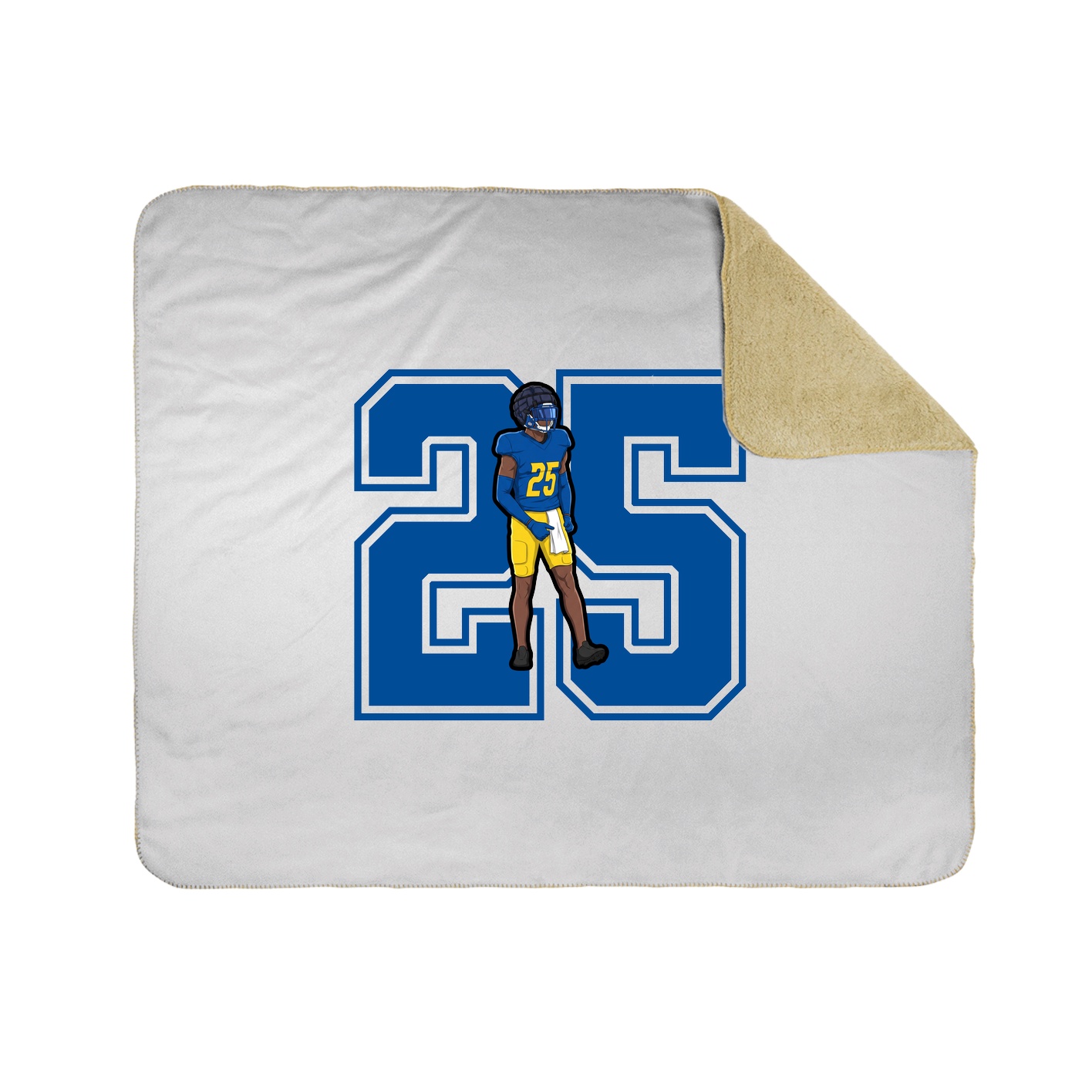 Throw Blanket — Number in White