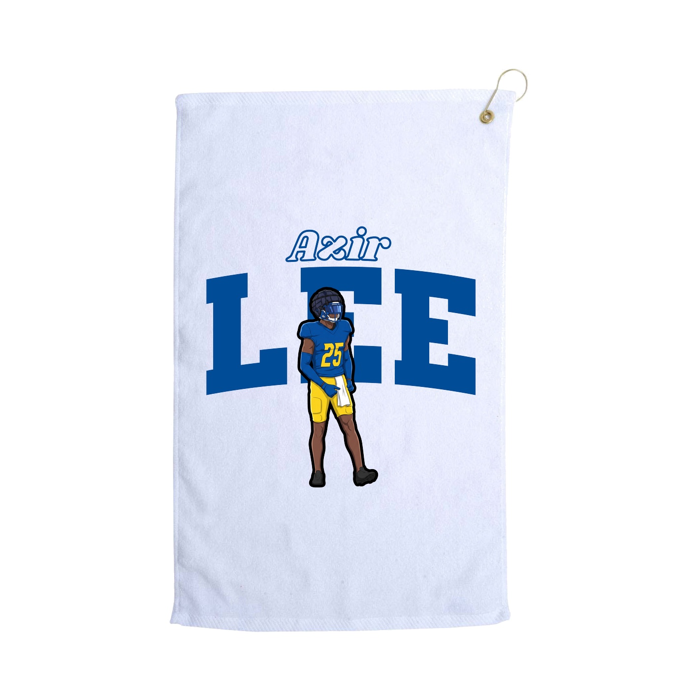 Golf Towel — Name Arch in White