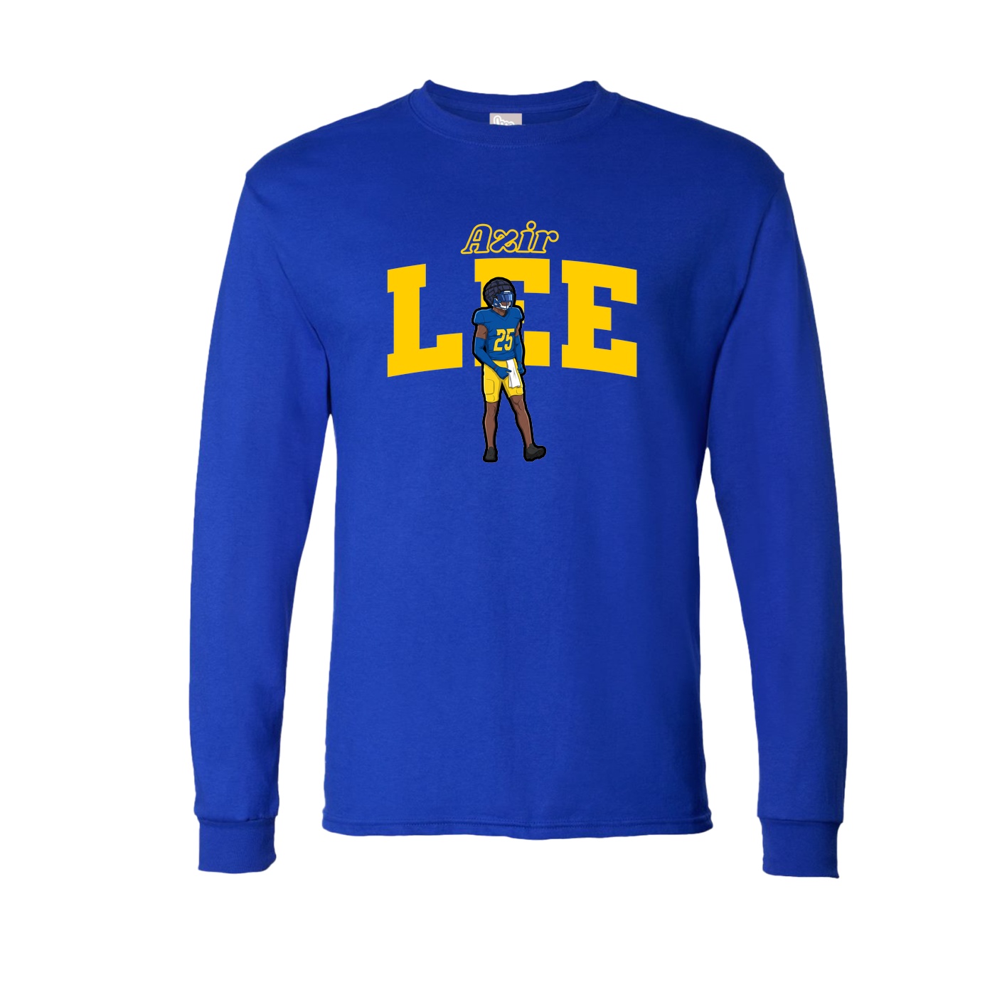 Long Sleeve Tee — Name Arch in Royal