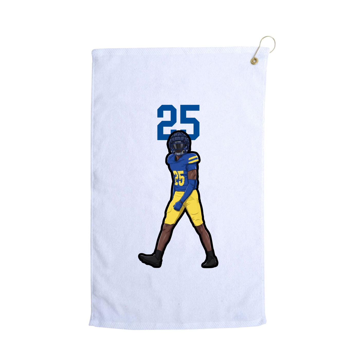 Golf Towel — Number Top in White