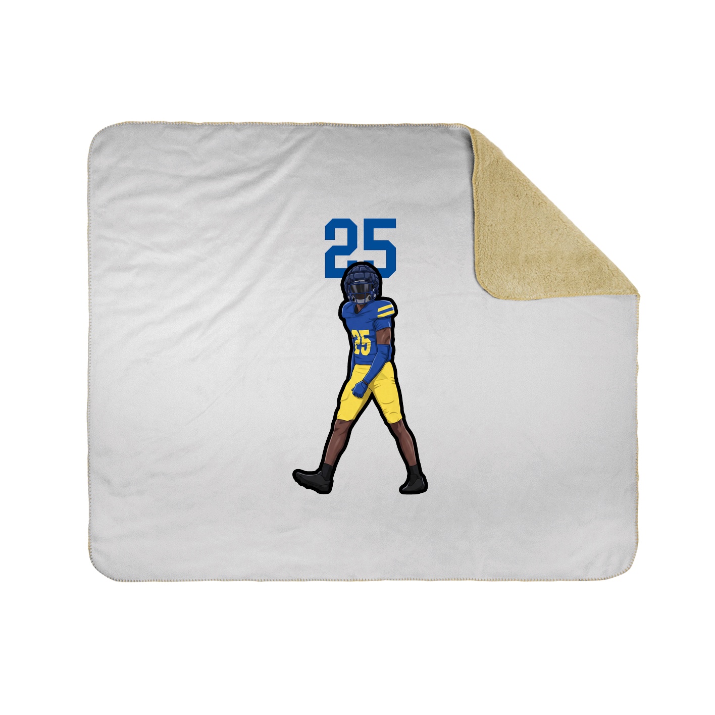 Throw Blanket — Number Top in White