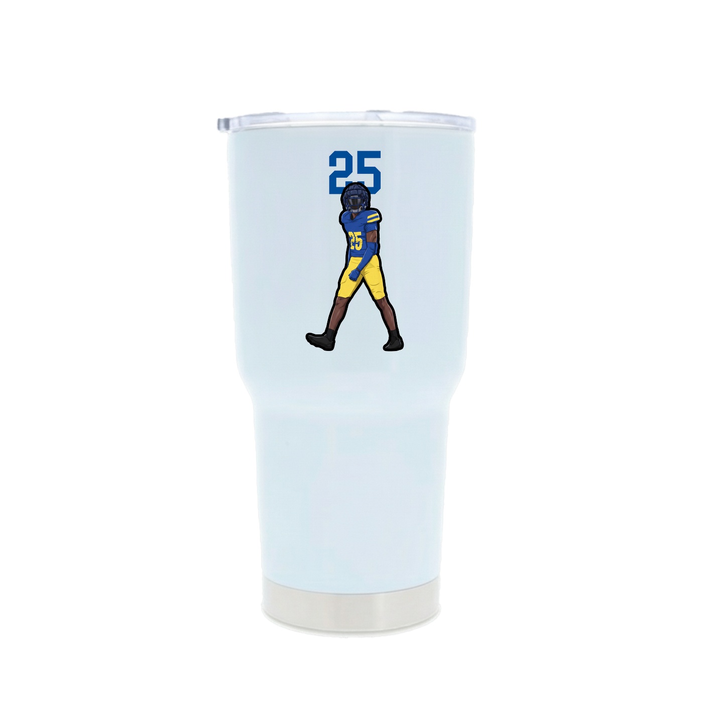 30oz Stainless Steel Tumbler — Number Top in White