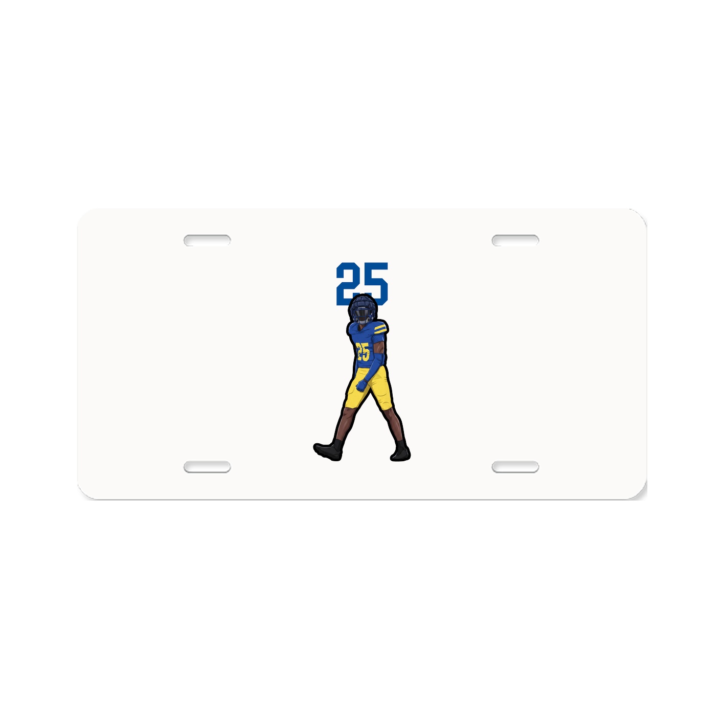 License Plate — Number Top in Classic