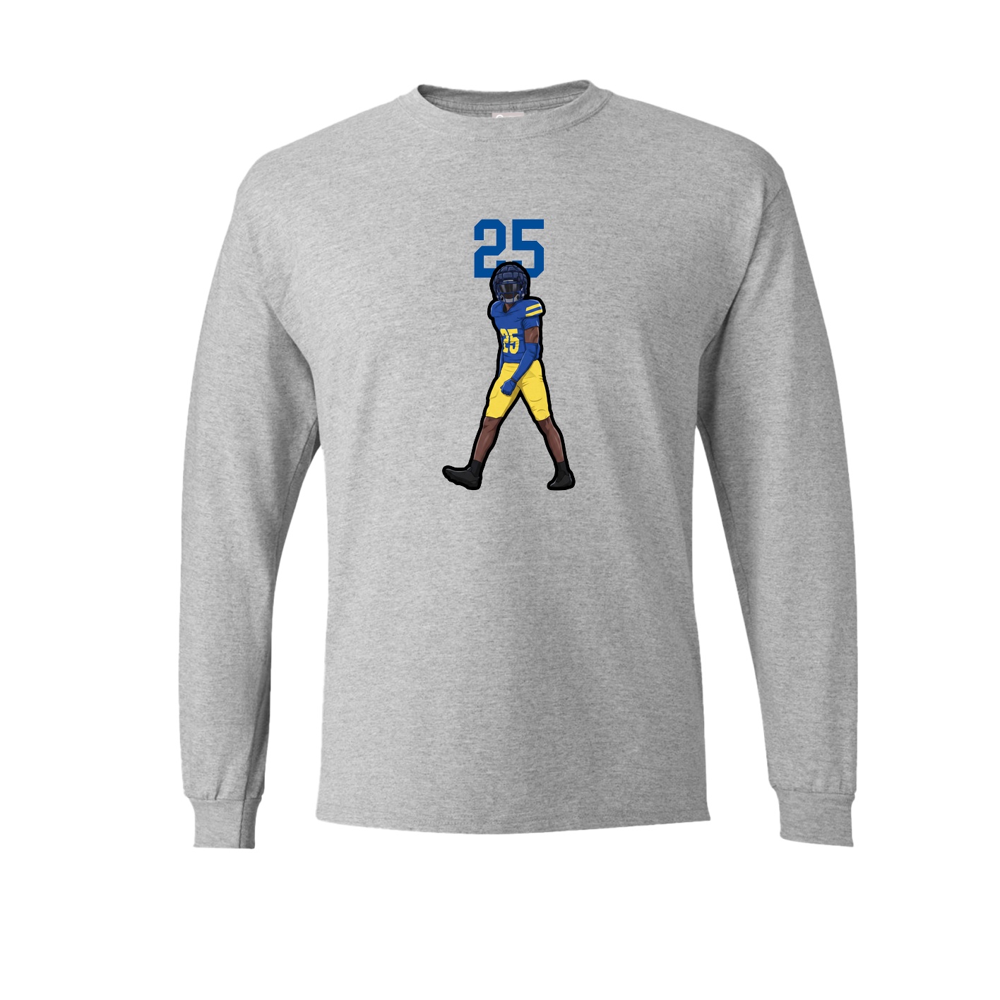 Long Sleeve Tee — Number Top in Grey