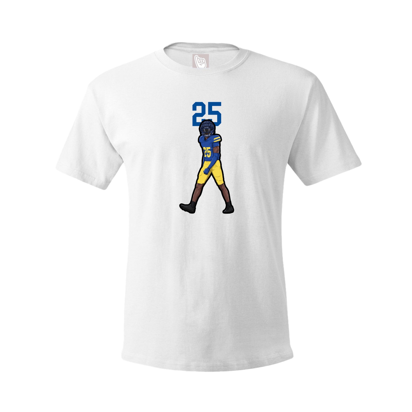 Youth Tee — Number Top in White