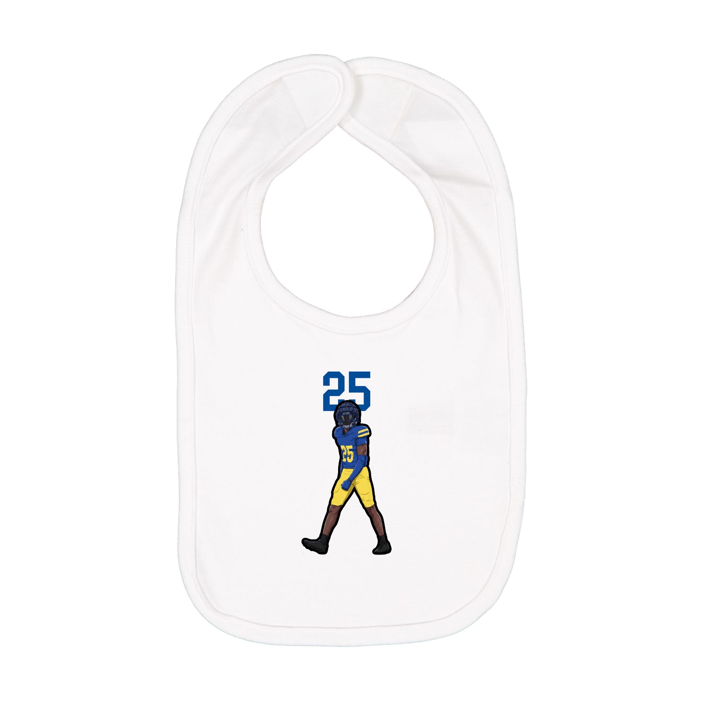 Infant Bib — Number Top in White
