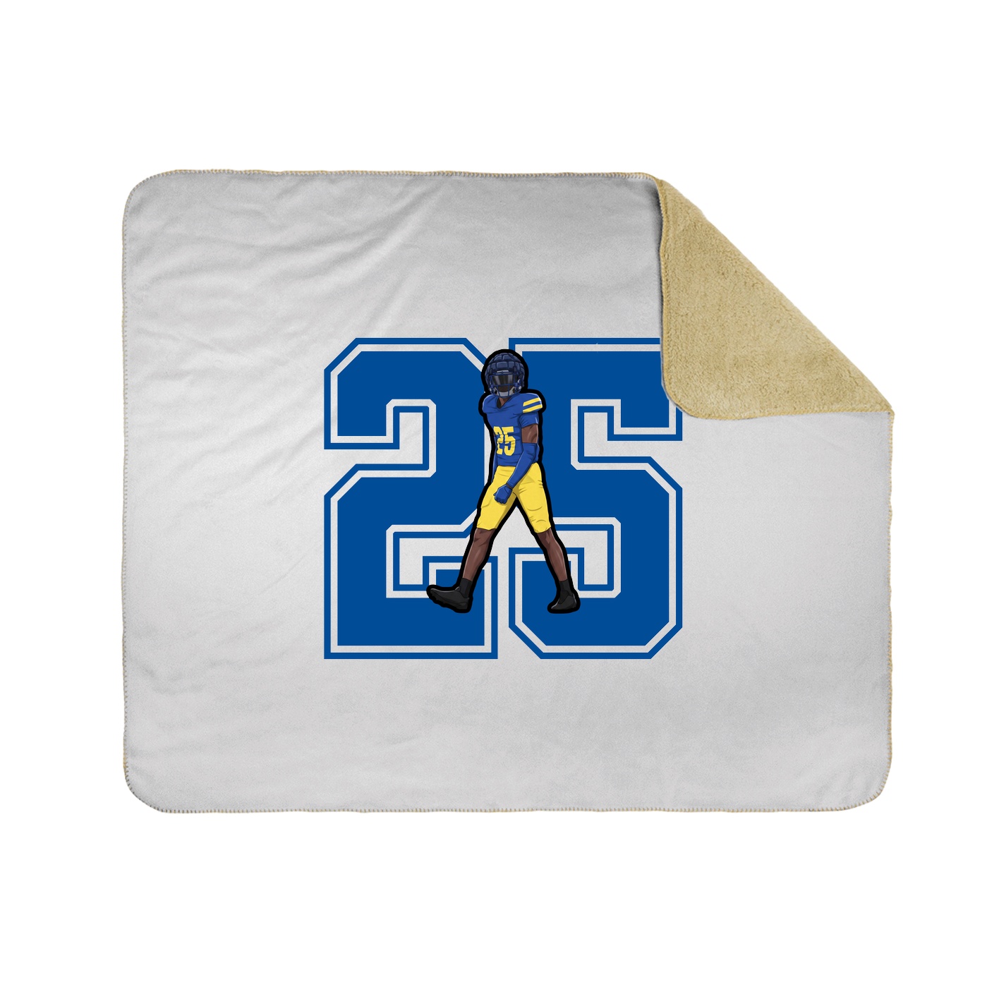 Throw Blanket — Number in White