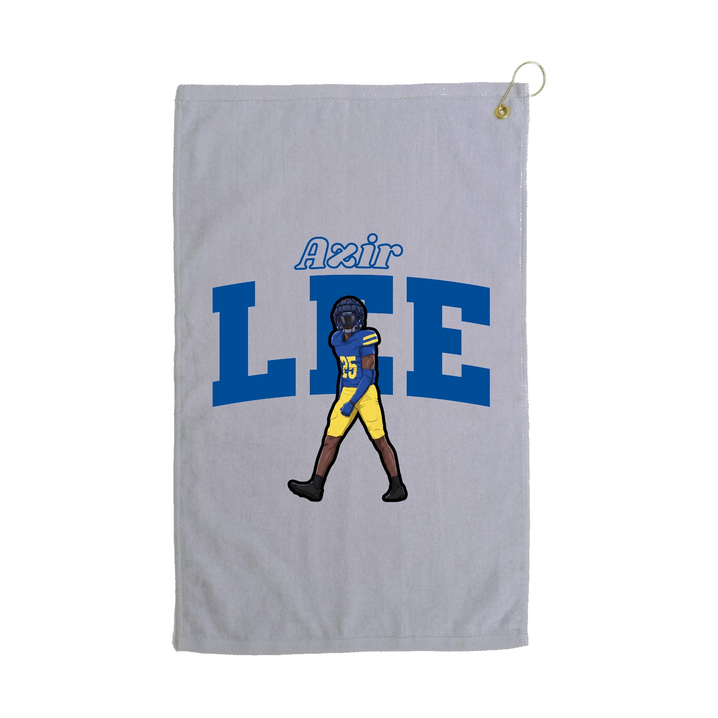 Golf Towel — Name Arch in Grey