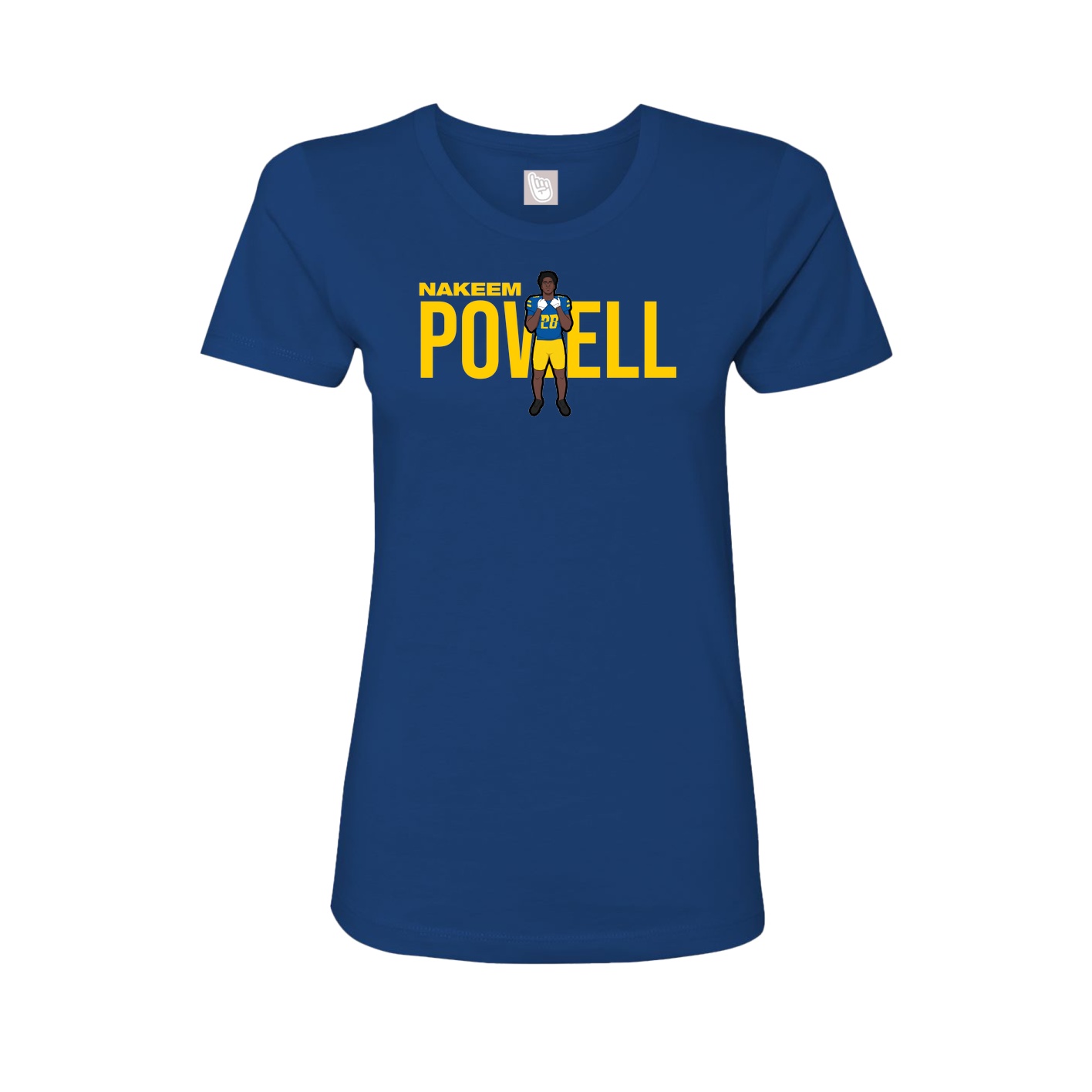 Fitted Women's Tee — Player Name in Royal