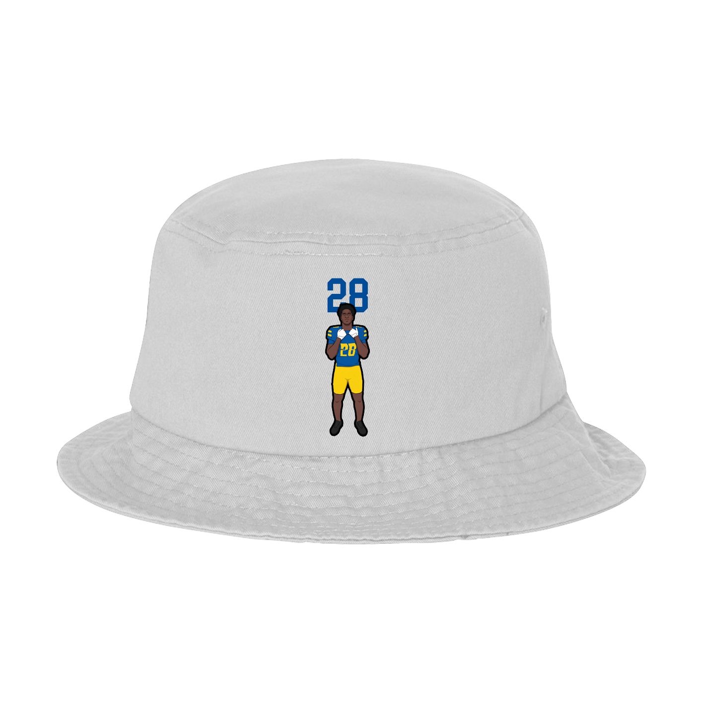 Bucket Cap — Number Top in White