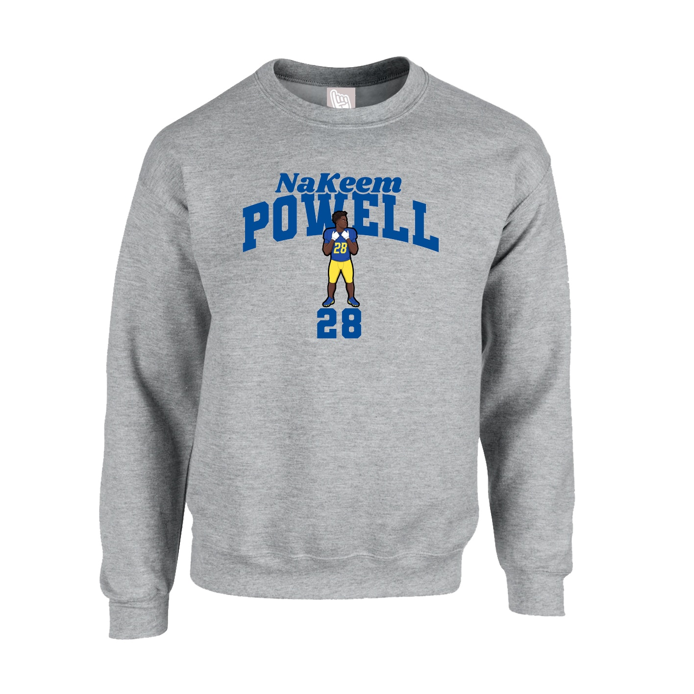 Fleece Crew — Signature Arch in Grey