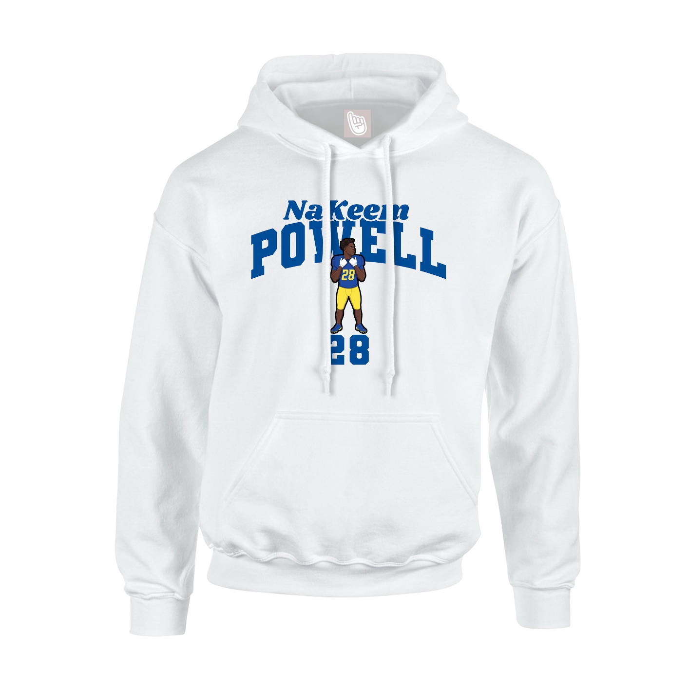 Youth Hoodie — Signature Arch in White