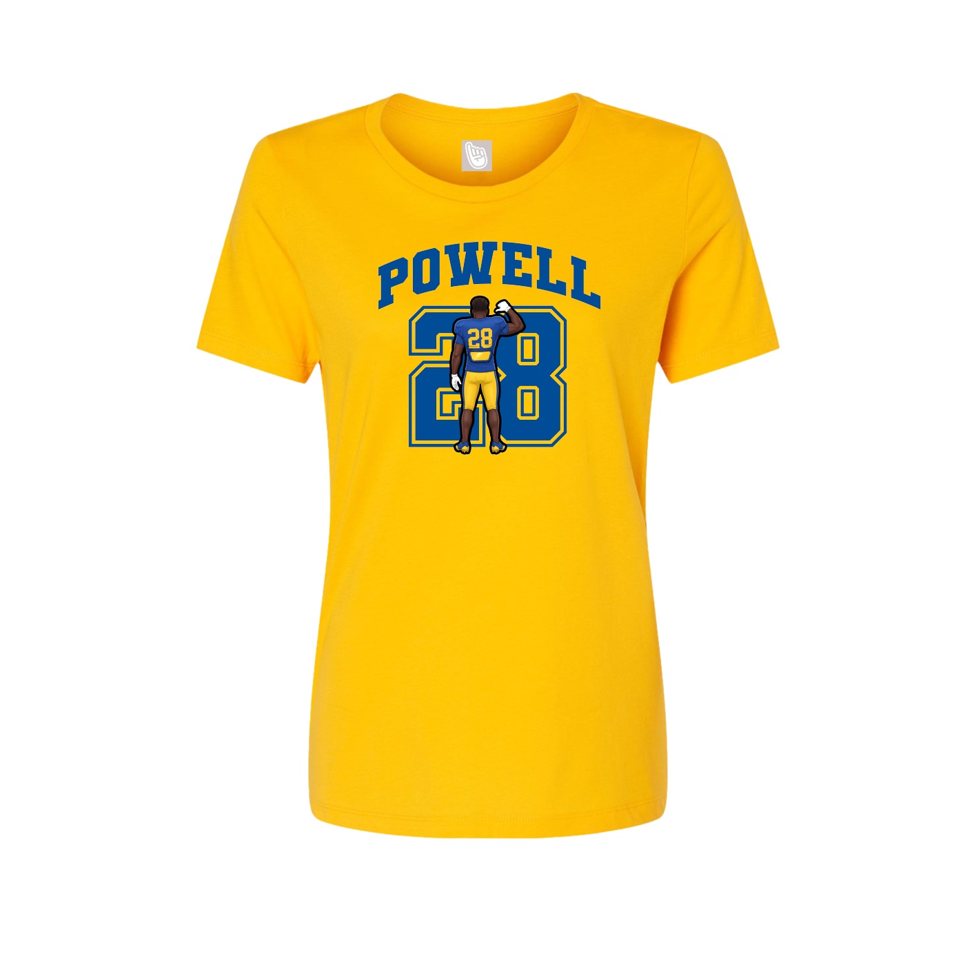 Fitted Women's Tee — Number in Gold
