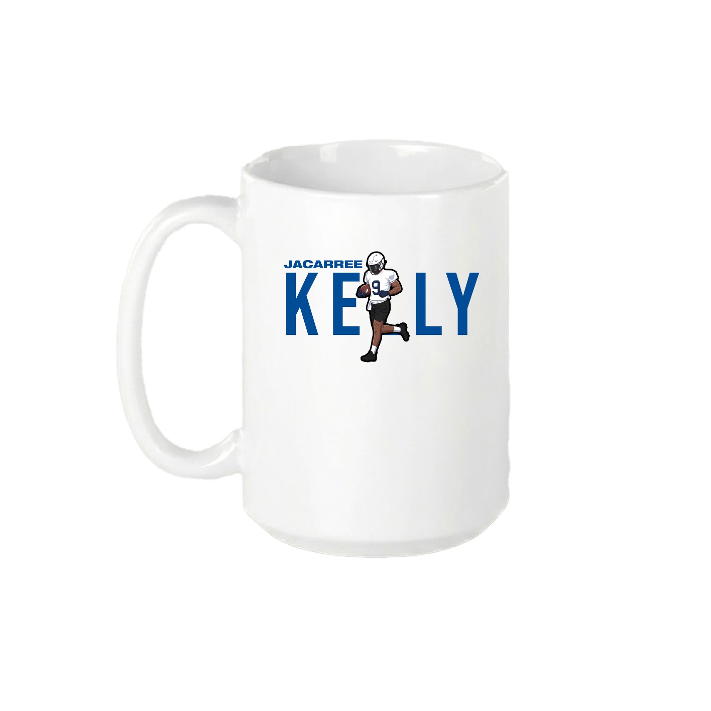 15oz Coffee Mug — Player Name in White