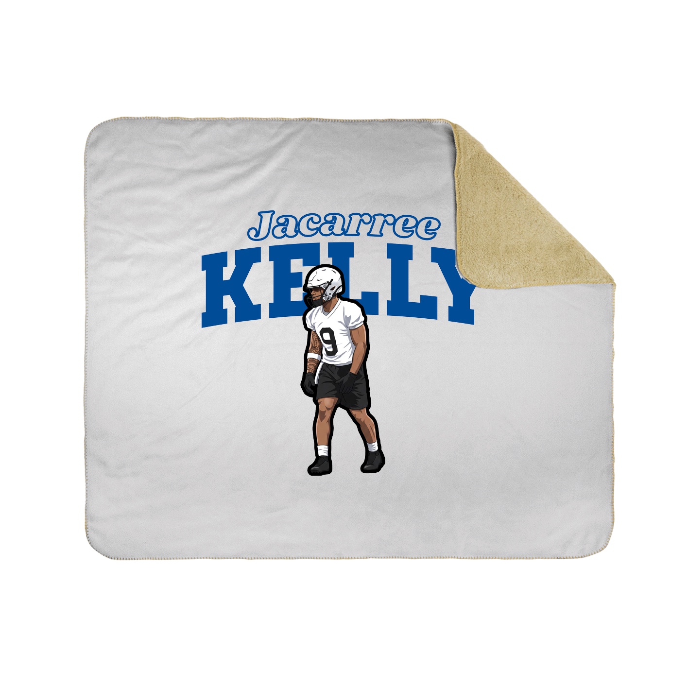 Throw Blanket — Name Arch in White