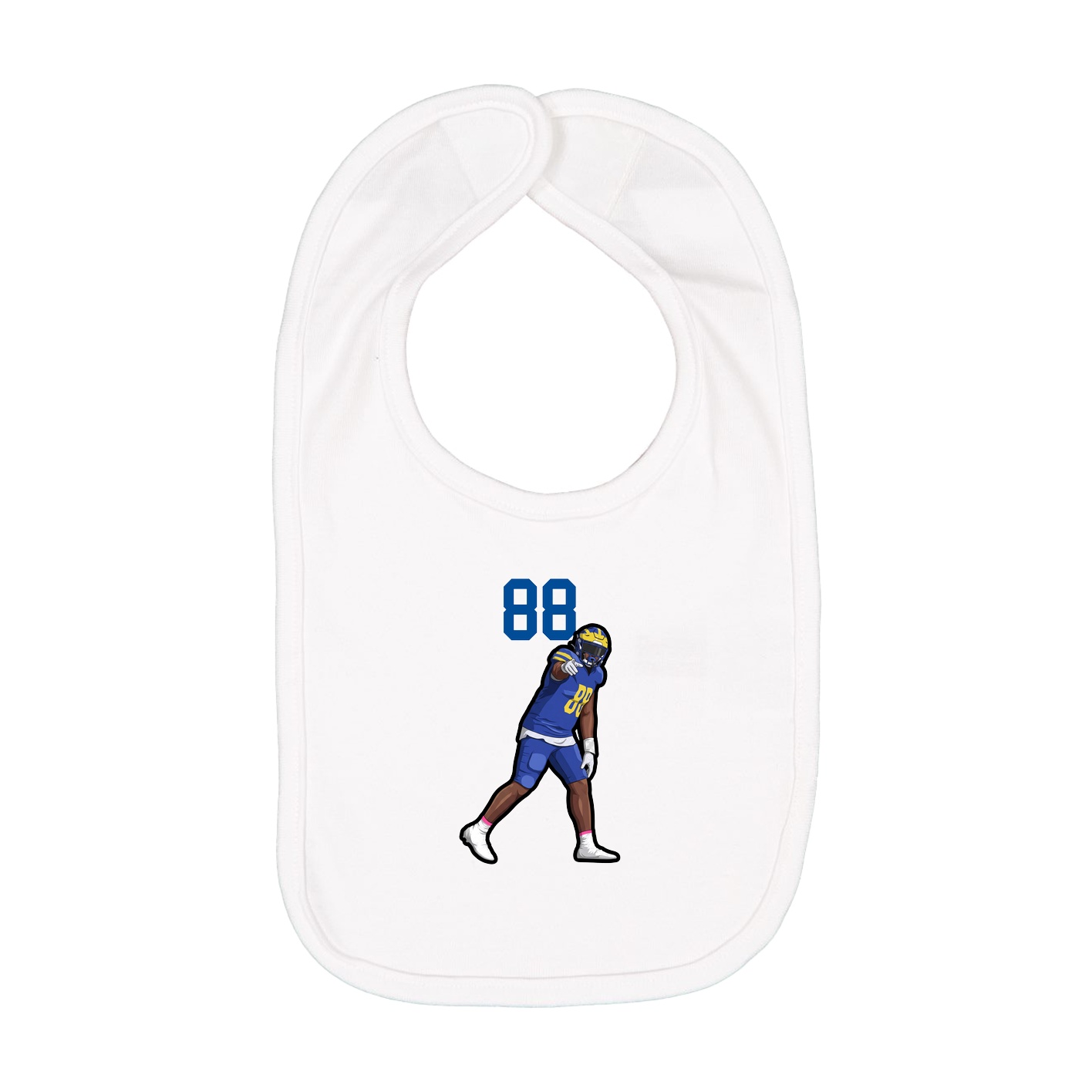 Infant Bib — Number Top in White