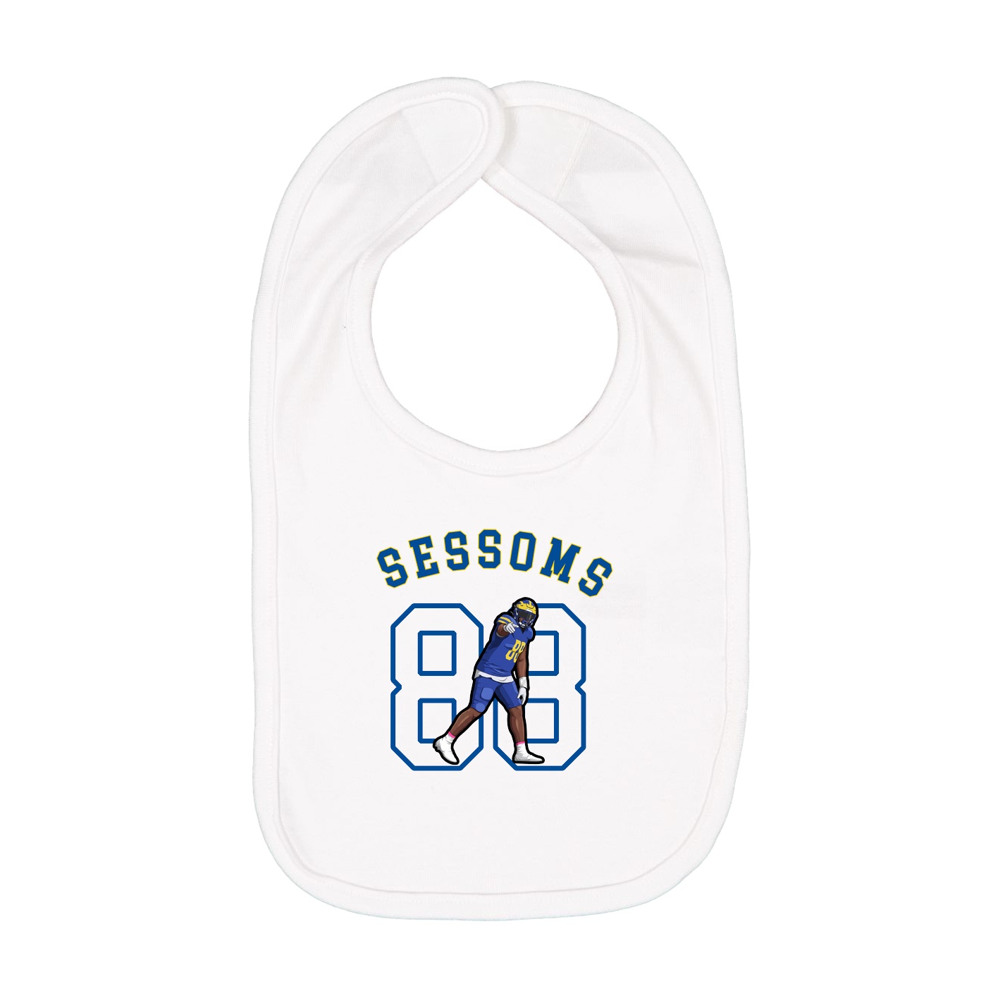 Infant Bib — Shirsey Arch in White