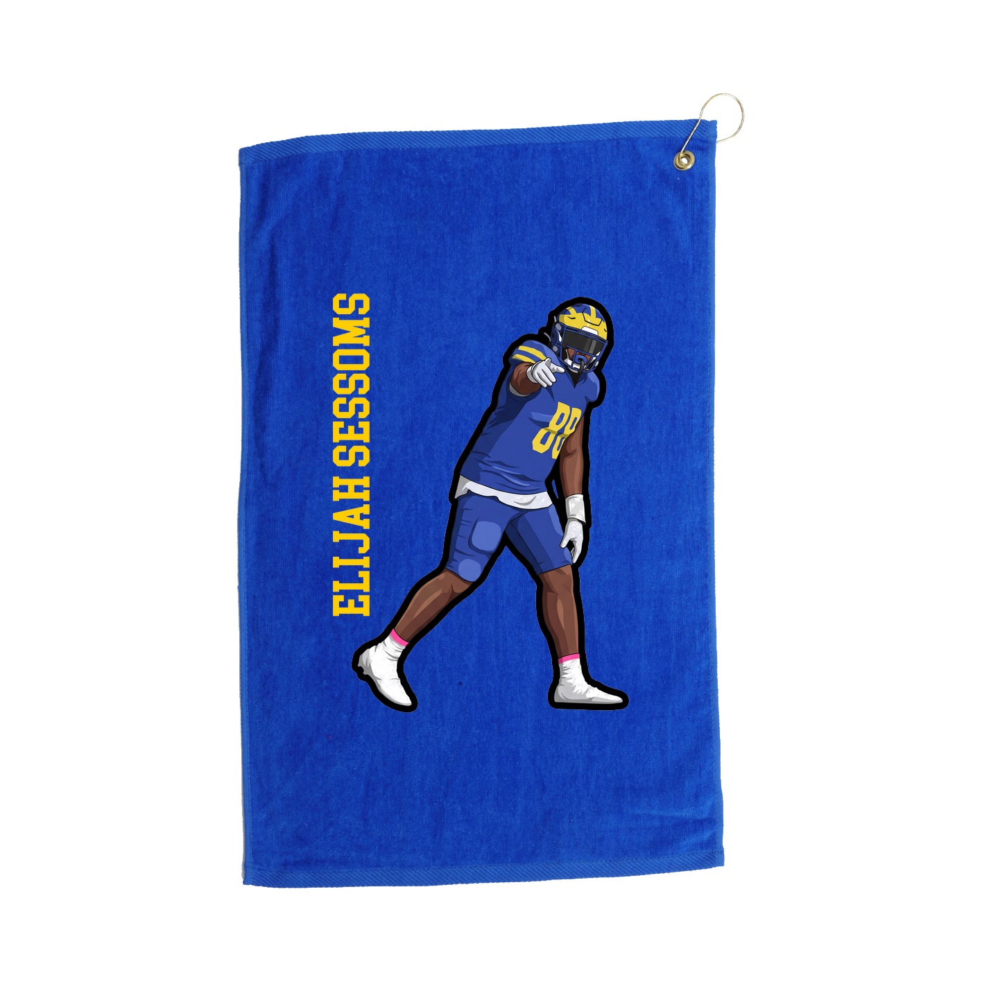 Golf Towel — Name Vertical in Royal