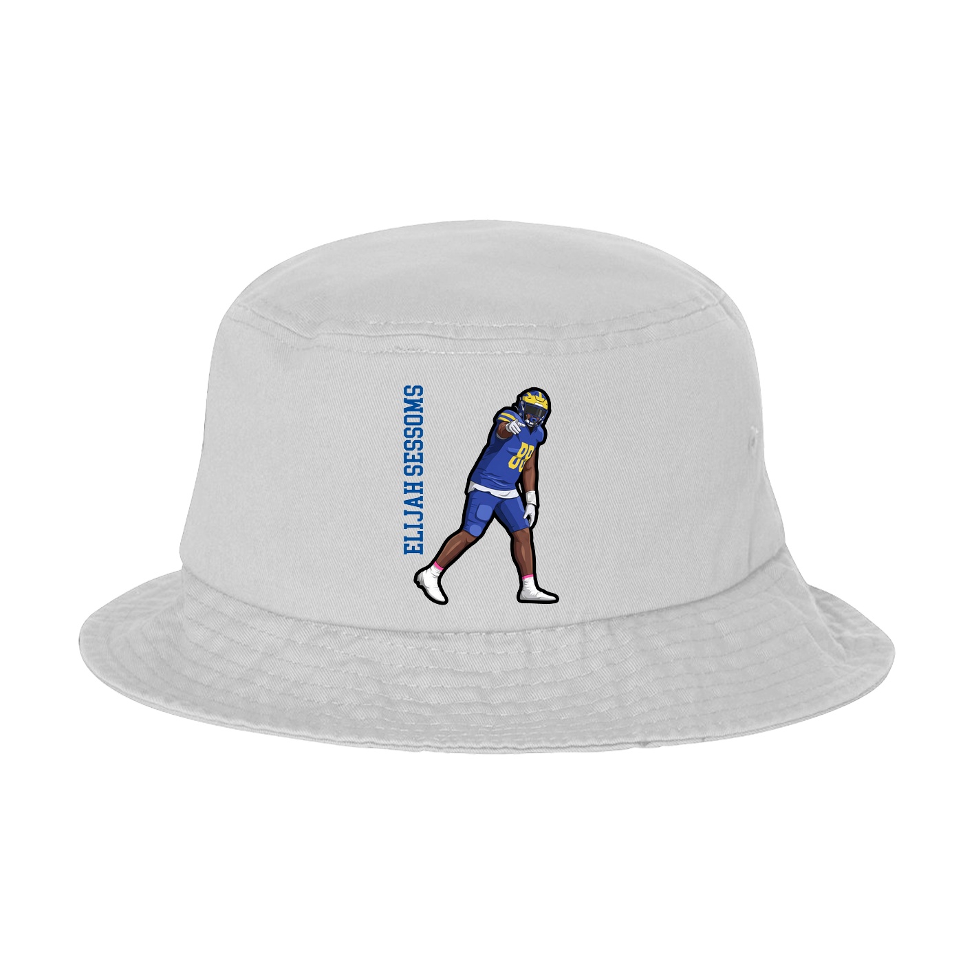 Bucket Cap — Name Vertical in White