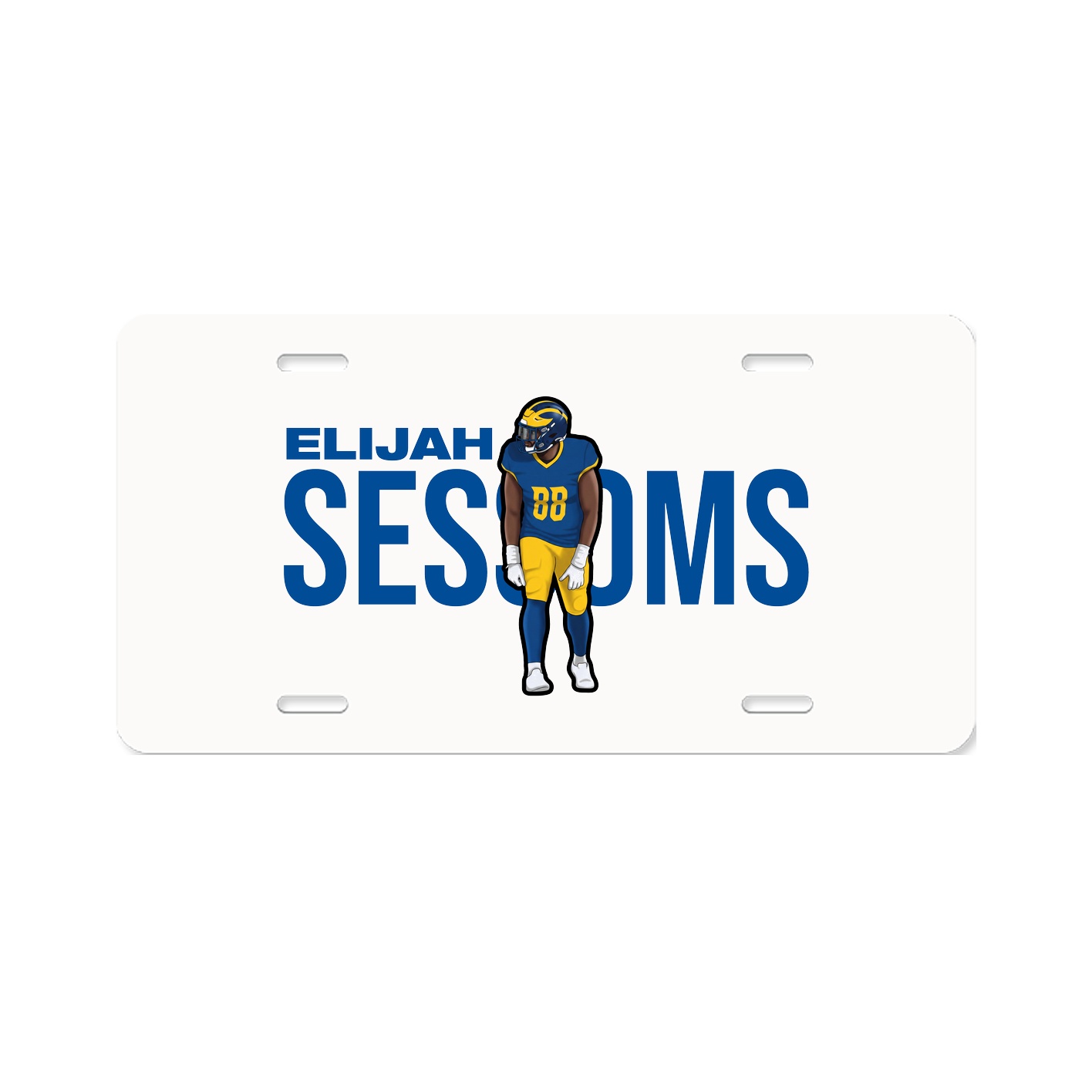 License Plate — Player Name in Classic