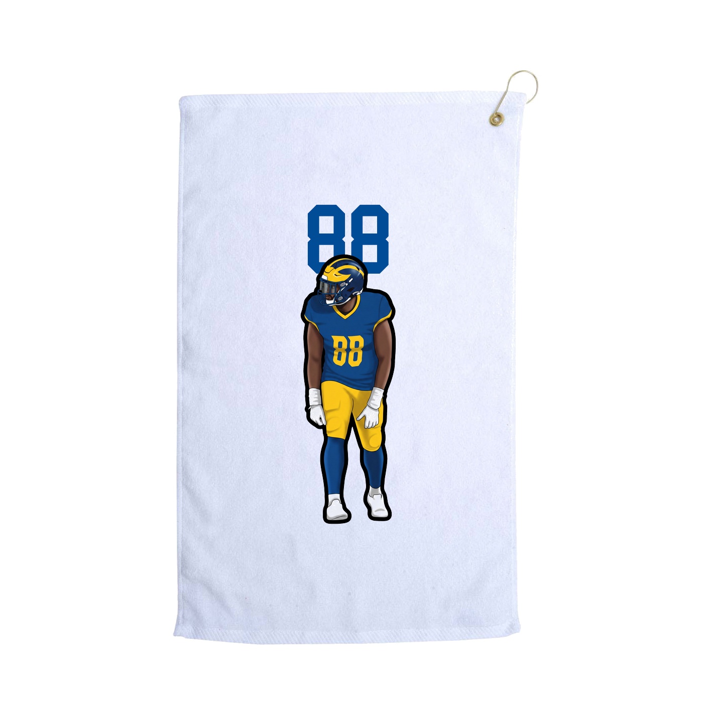 Golf Towel — Number Top in White