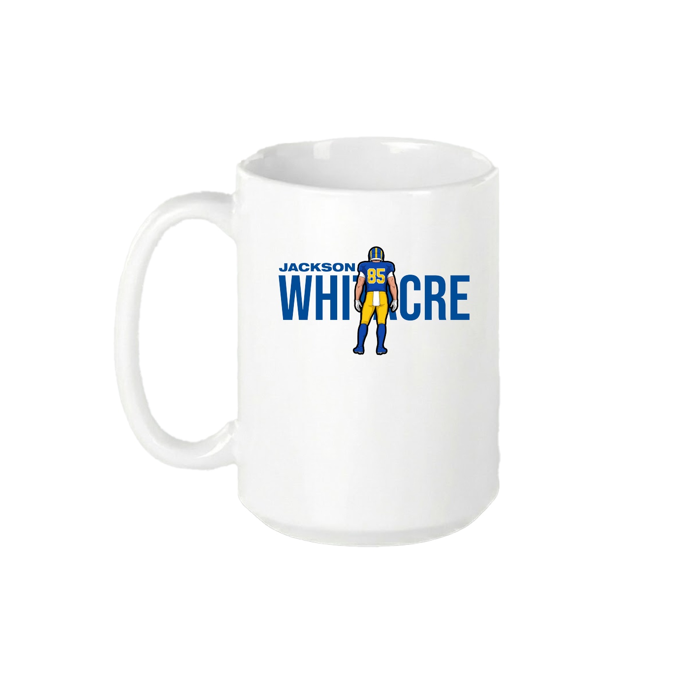15oz Coffee Mug — Player Name in White