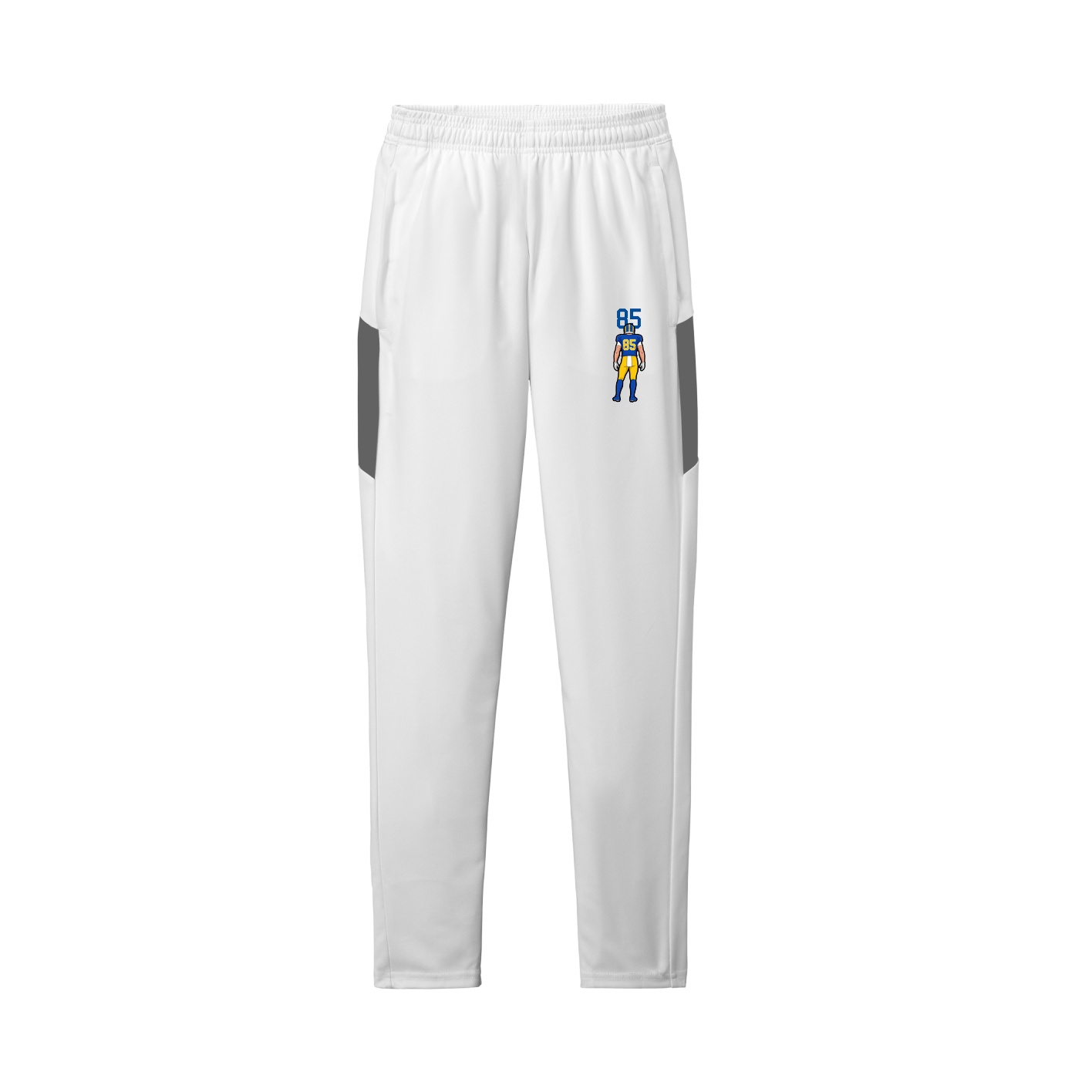 Team Travel Pant — Number Top in White/Grey