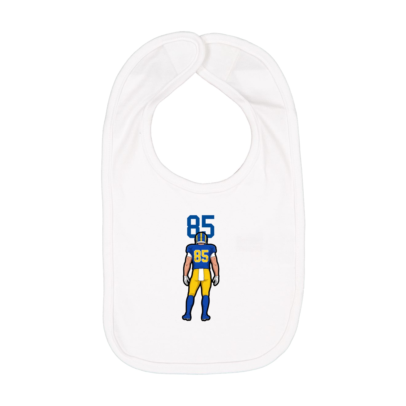 Infant Bib — Number Top in White